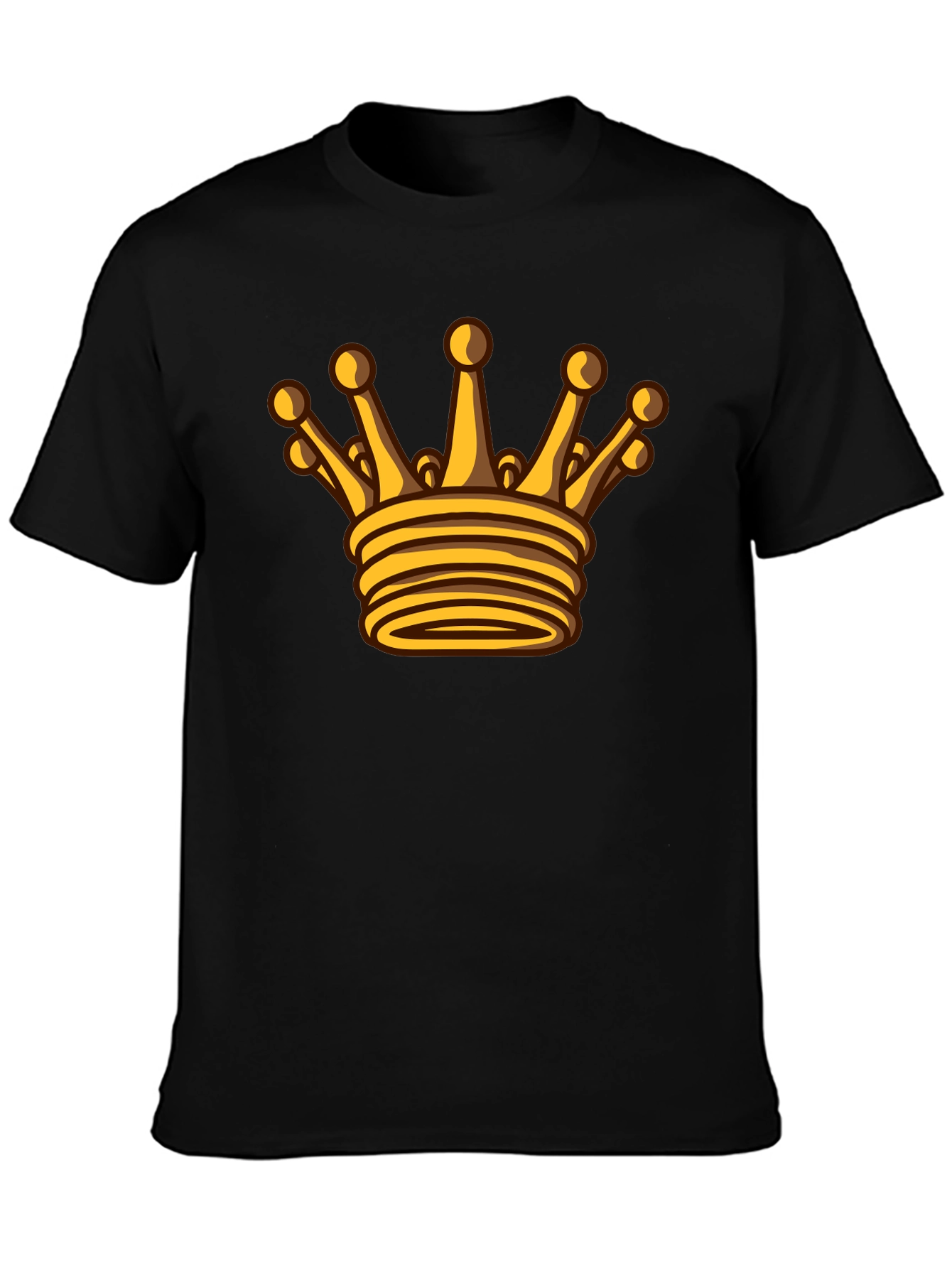 Golden Crown Graphic Black T-Shirt
