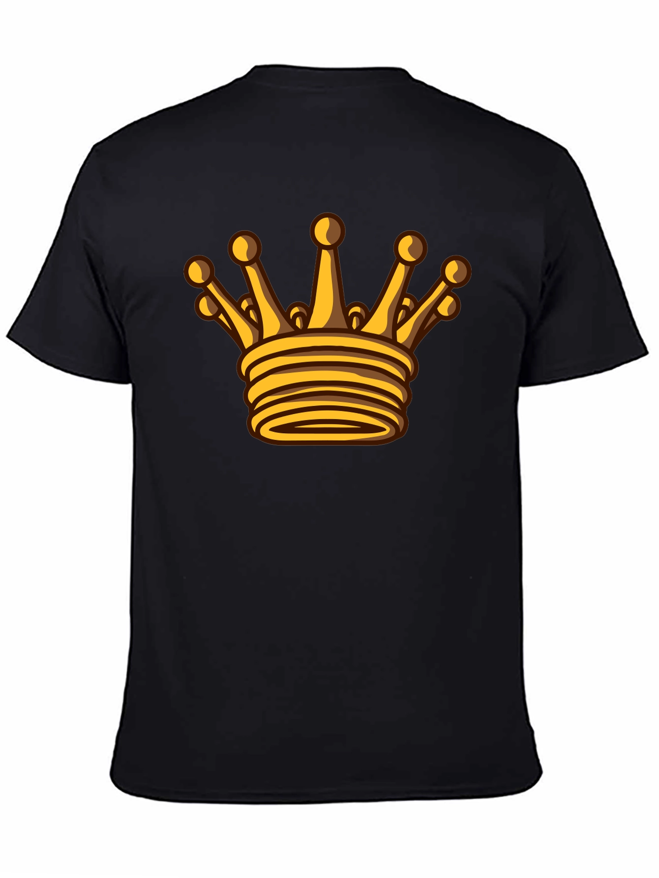 Golden Crown Graphic Black T-Shirt