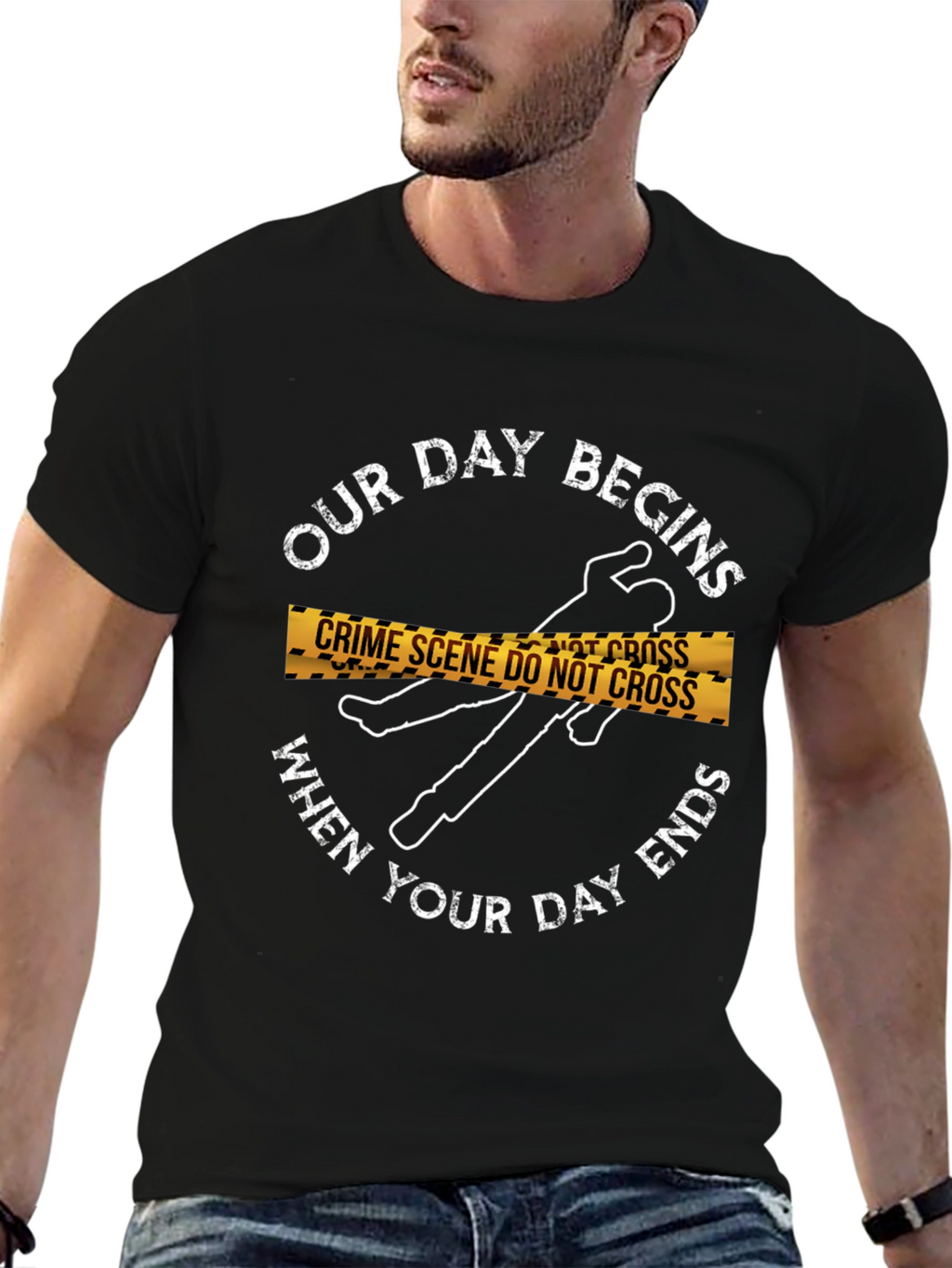 Crime Scene T-Shirt: Our Day Begins...
