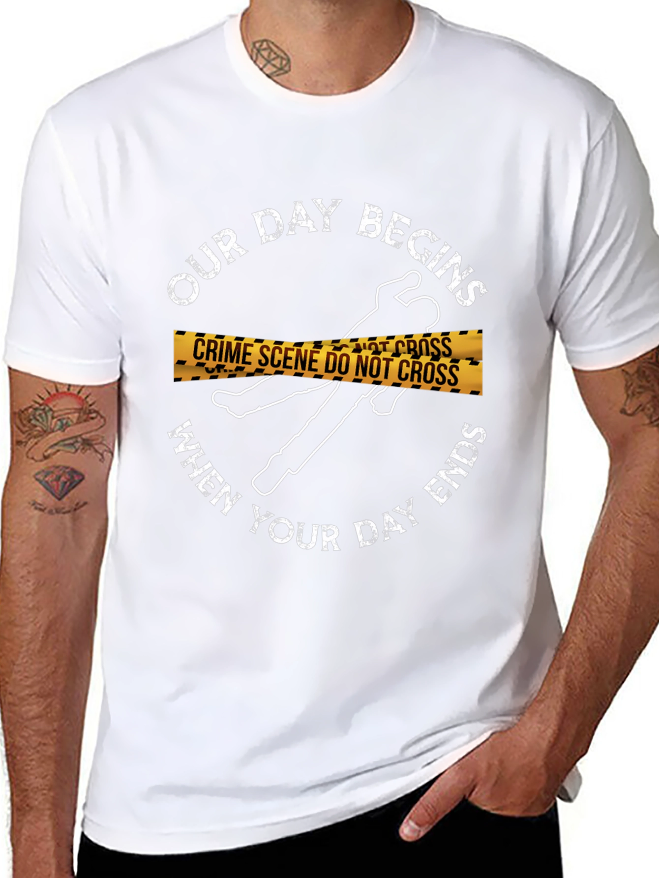 Crime Scene T-Shirt: Our Day Begins...