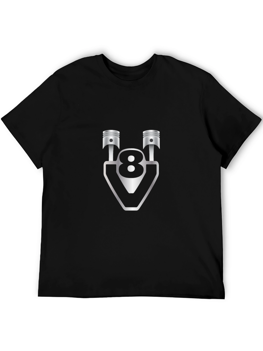 V8 Engine Pistons Graphic Tee - Black