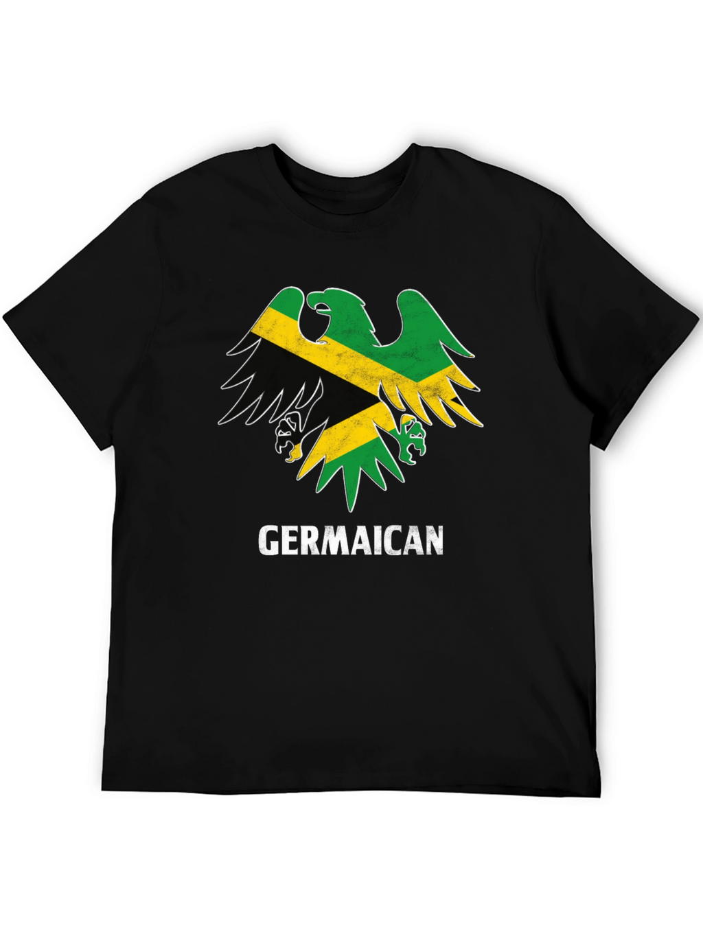 Germaican T-Shirt Germany Jamaica Flag Eagle Funny Tee