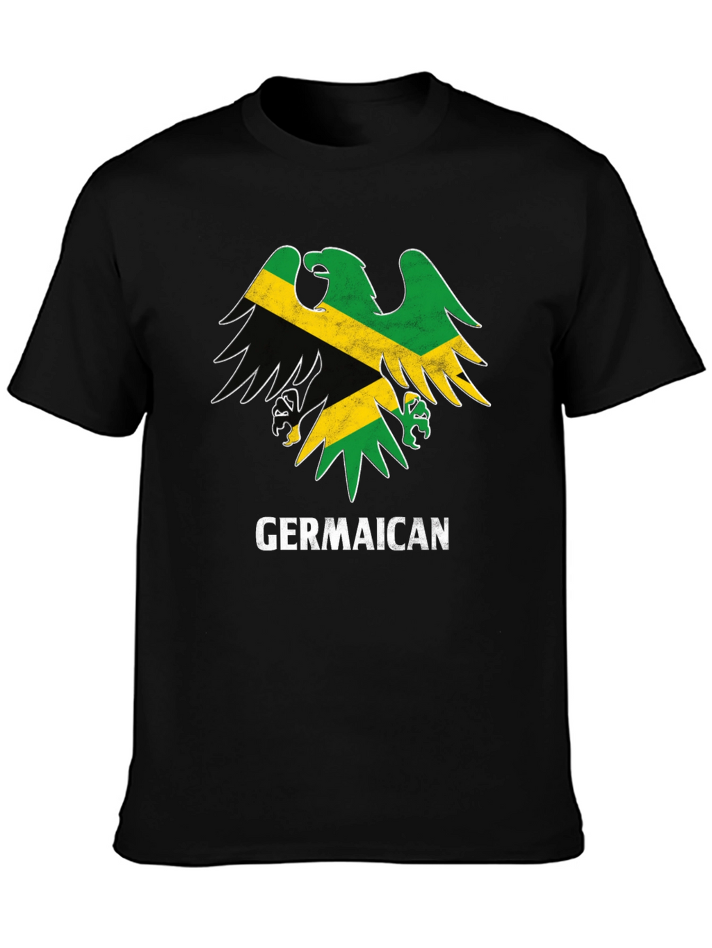 Germaican T-Shirt Germany Jamaica Flag Eagle Funny Tee