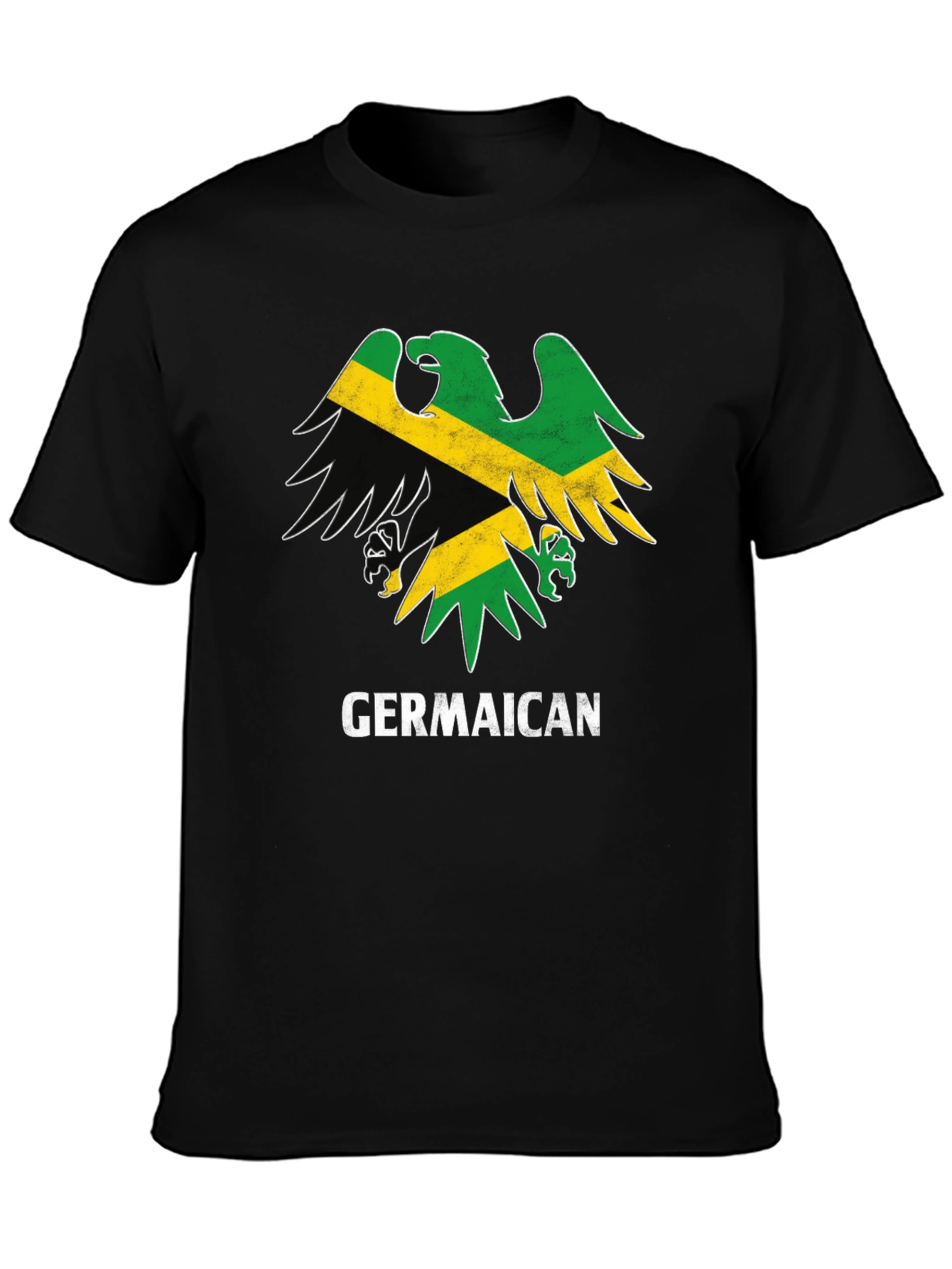Germaican T-Shirt Germany Jamaica Flag Eagle Funny Tee