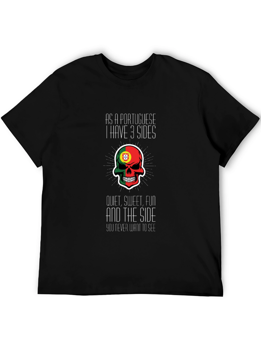 Portuguese 3 Sides Graphic Tee - Novelty T-Shirt