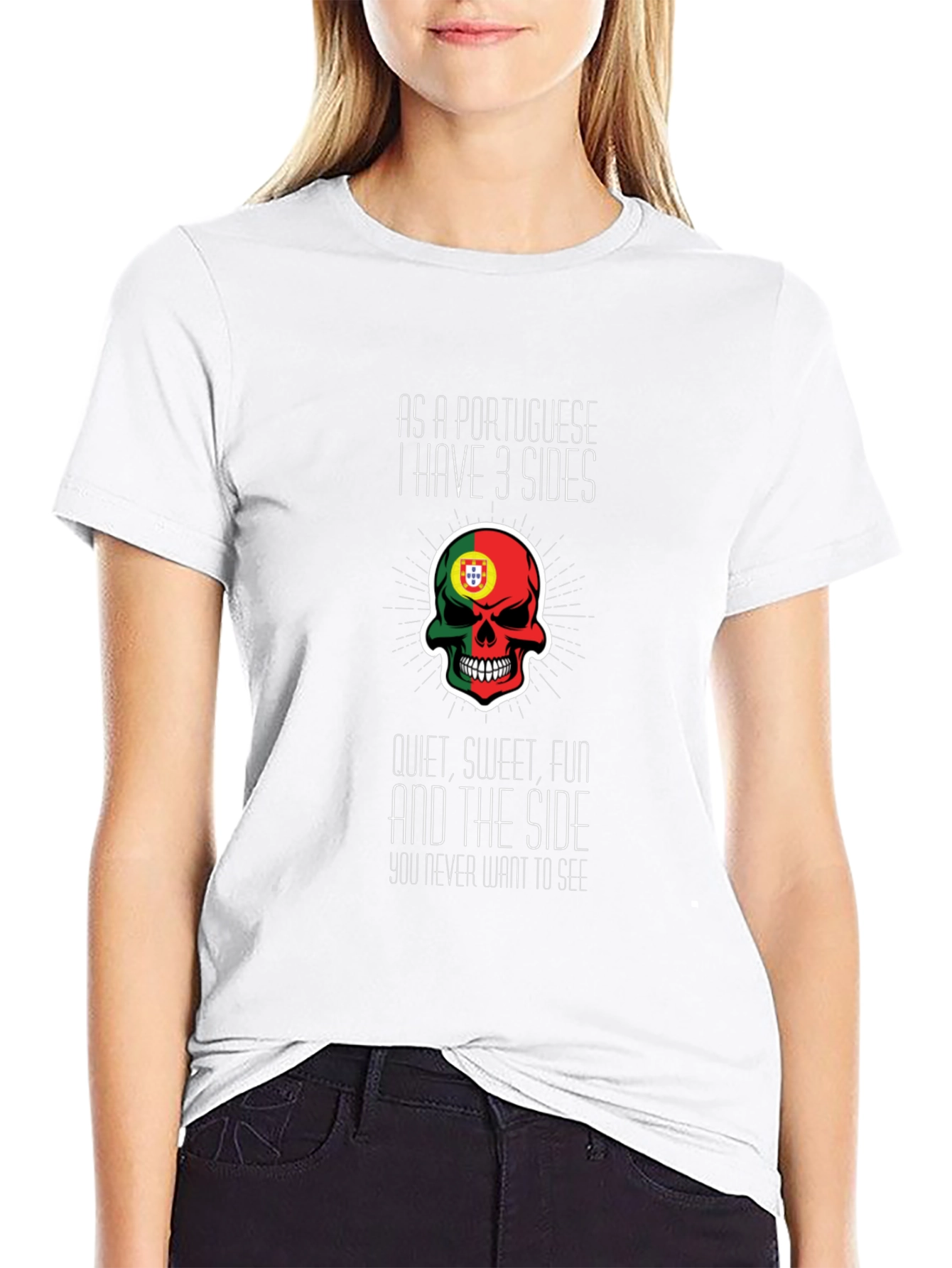 Portuguese 3 Sides Graphic Tee - Novelty T-Shirt