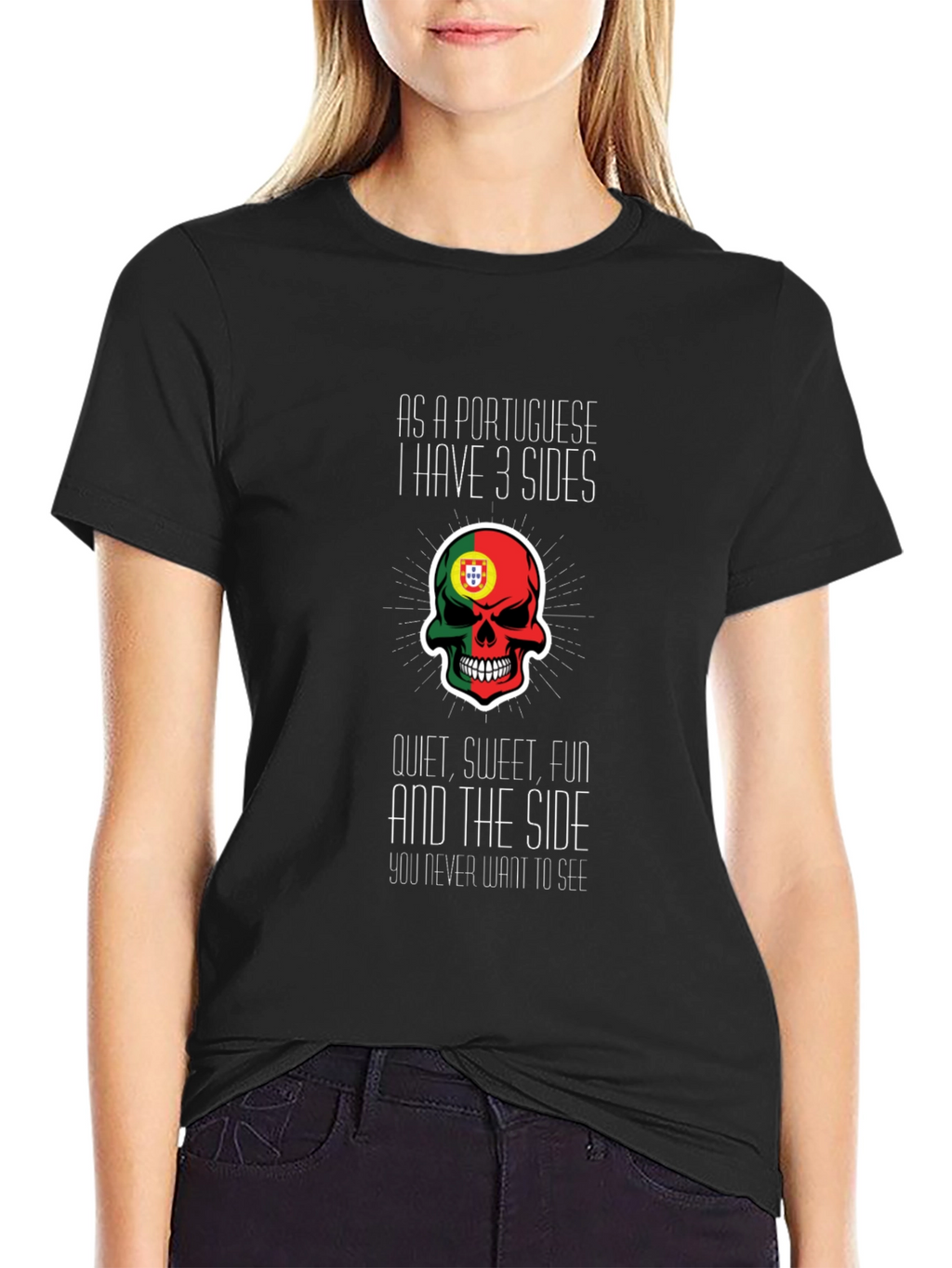 Portuguese 3 Sides Graphic Tee - Novelty T-Shirt