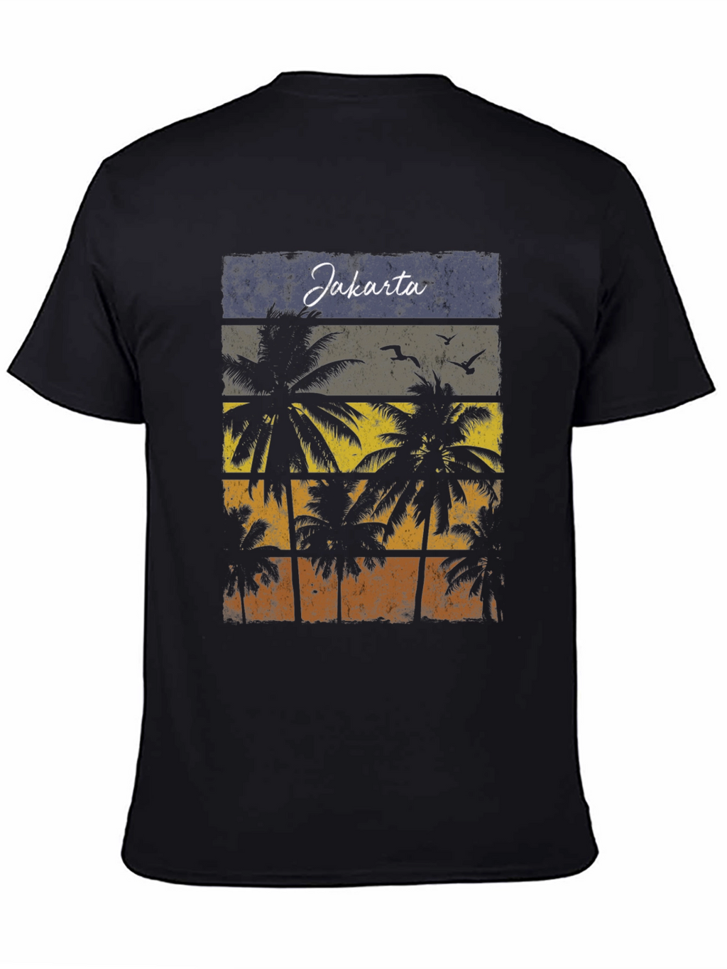 Jakarta Palm Tree Retro T-Shirt