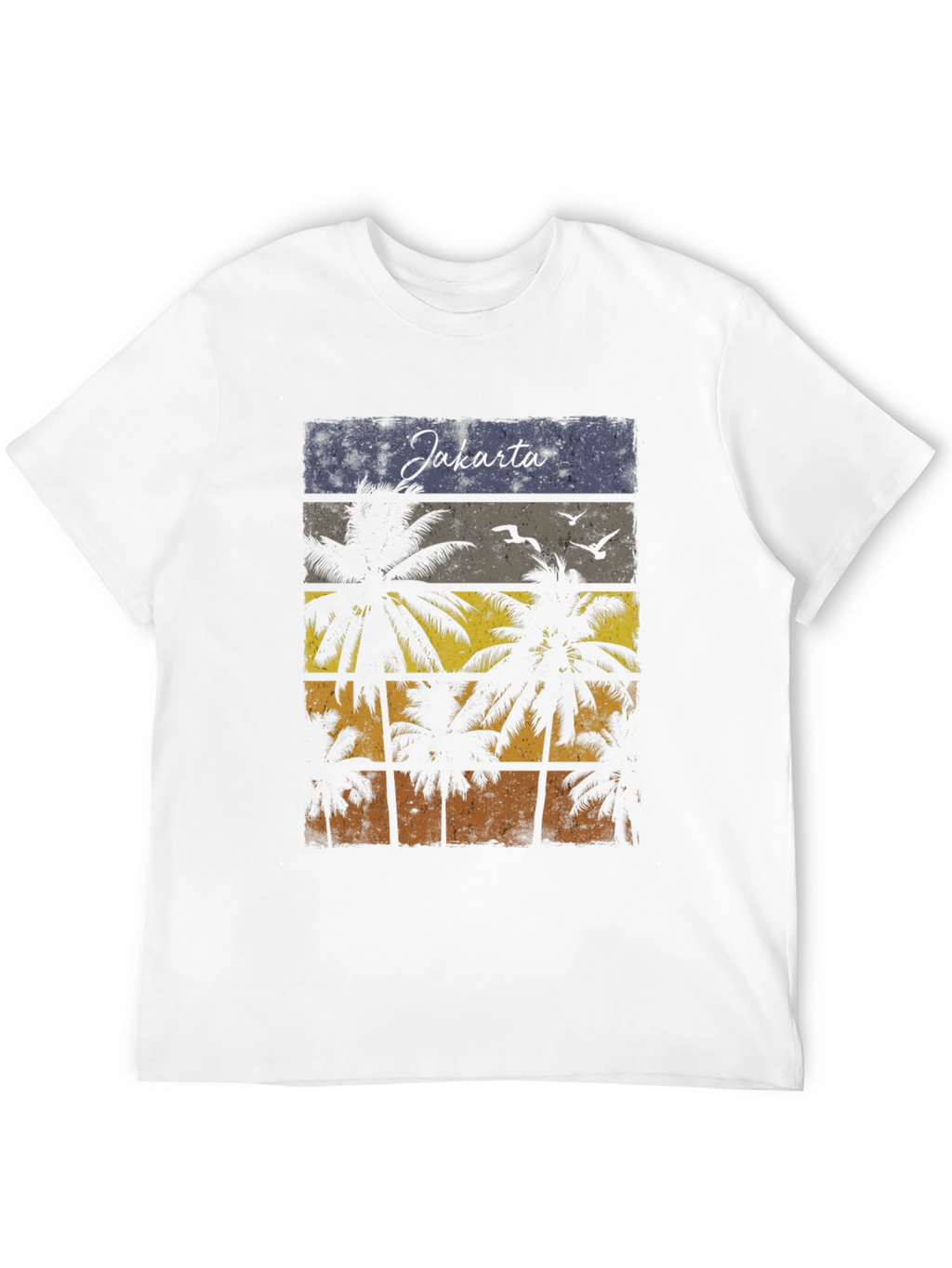 Jakarta Palm Tree Retro T-Shirt