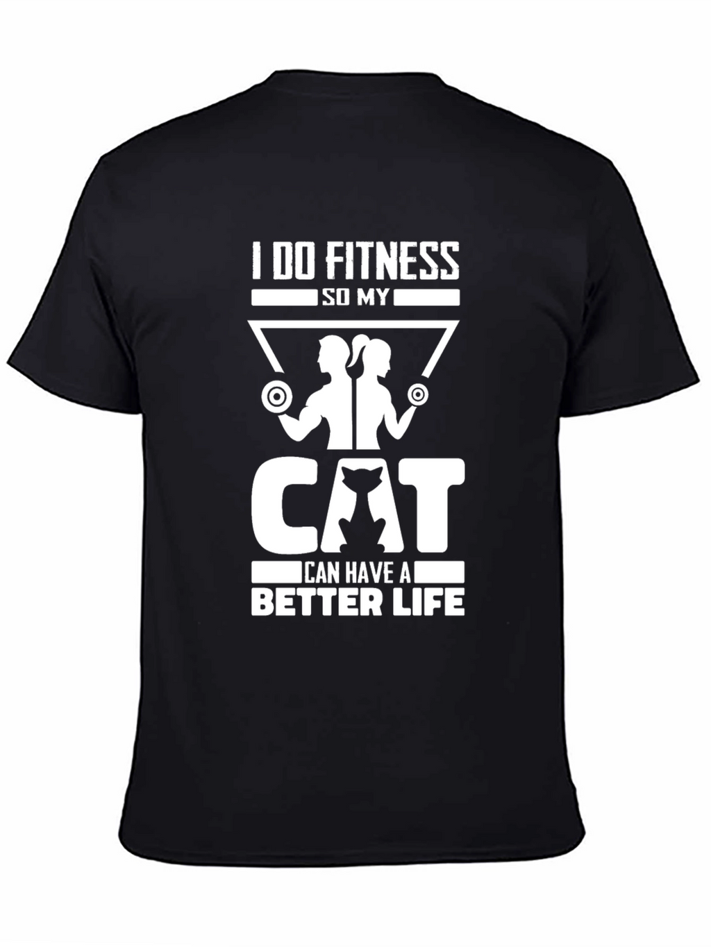 Fitness Cat Lover T-Shirt - Workout Gift Tee