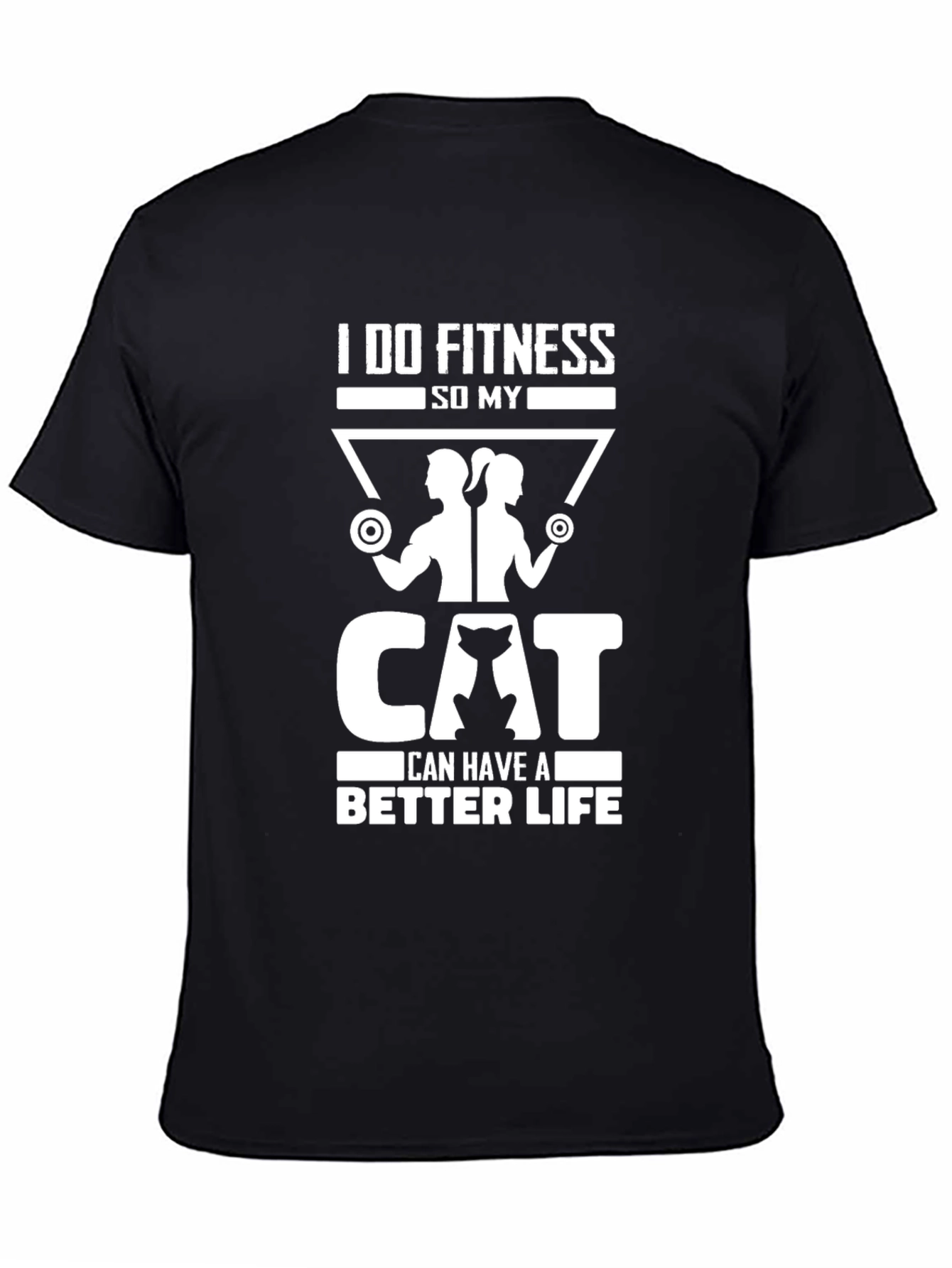 Fitness Cat Lover T-Shirt - Workout Gift Tee