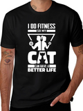 Fitness Cat Lover T-Shirt - Workout Gift Tee