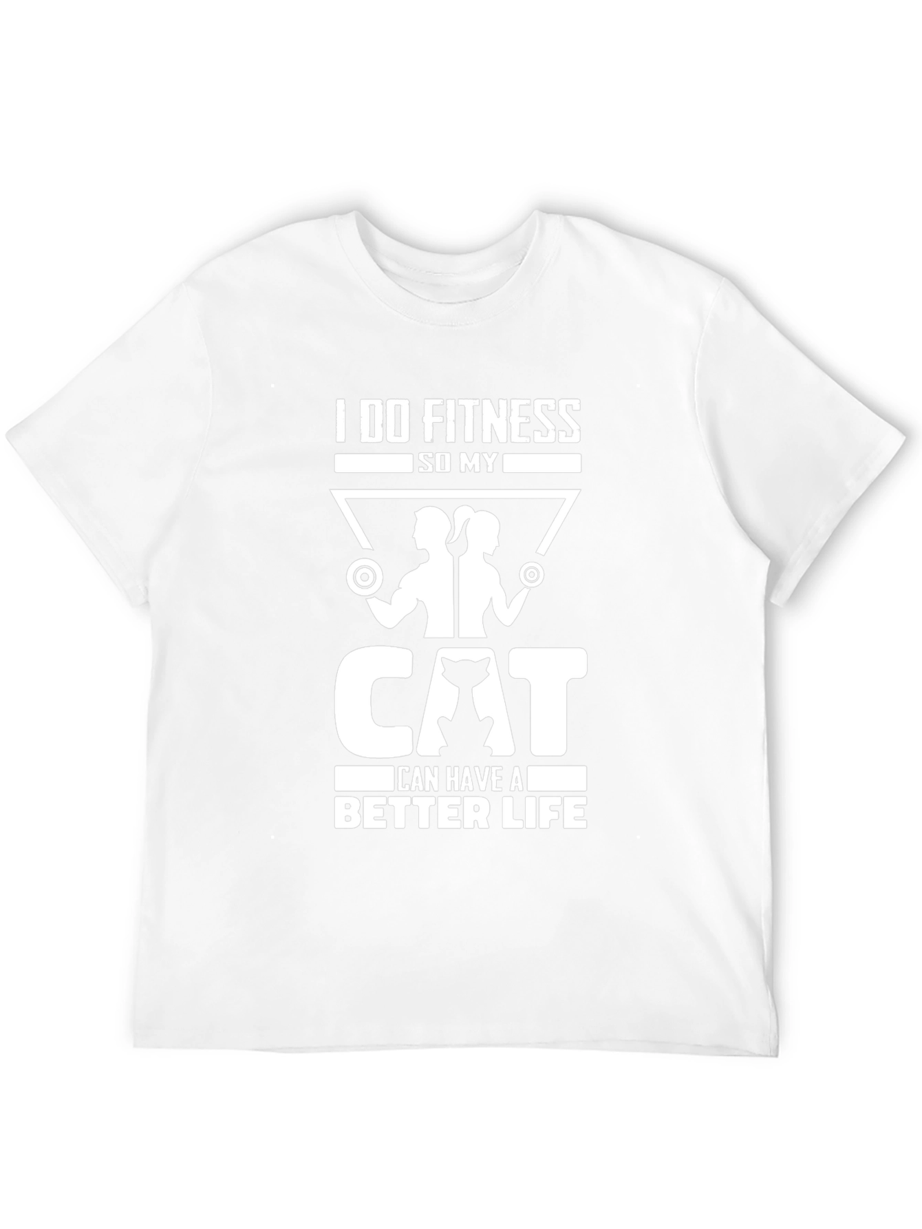 Fitness Cat Lover T-Shirt - Workout Gift Tee