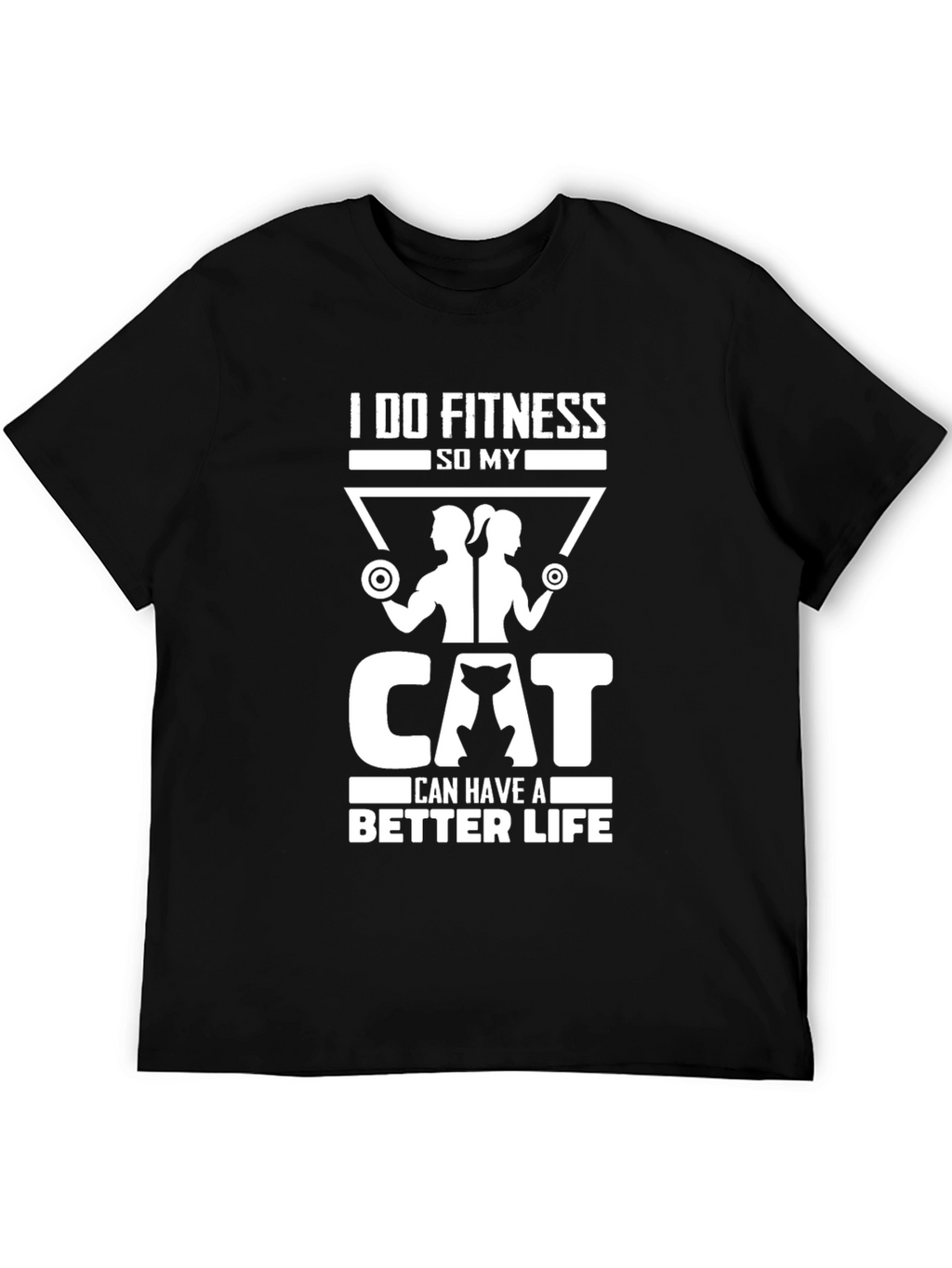 Fitness Cat Lover T-Shirt - Workout Gift Tee