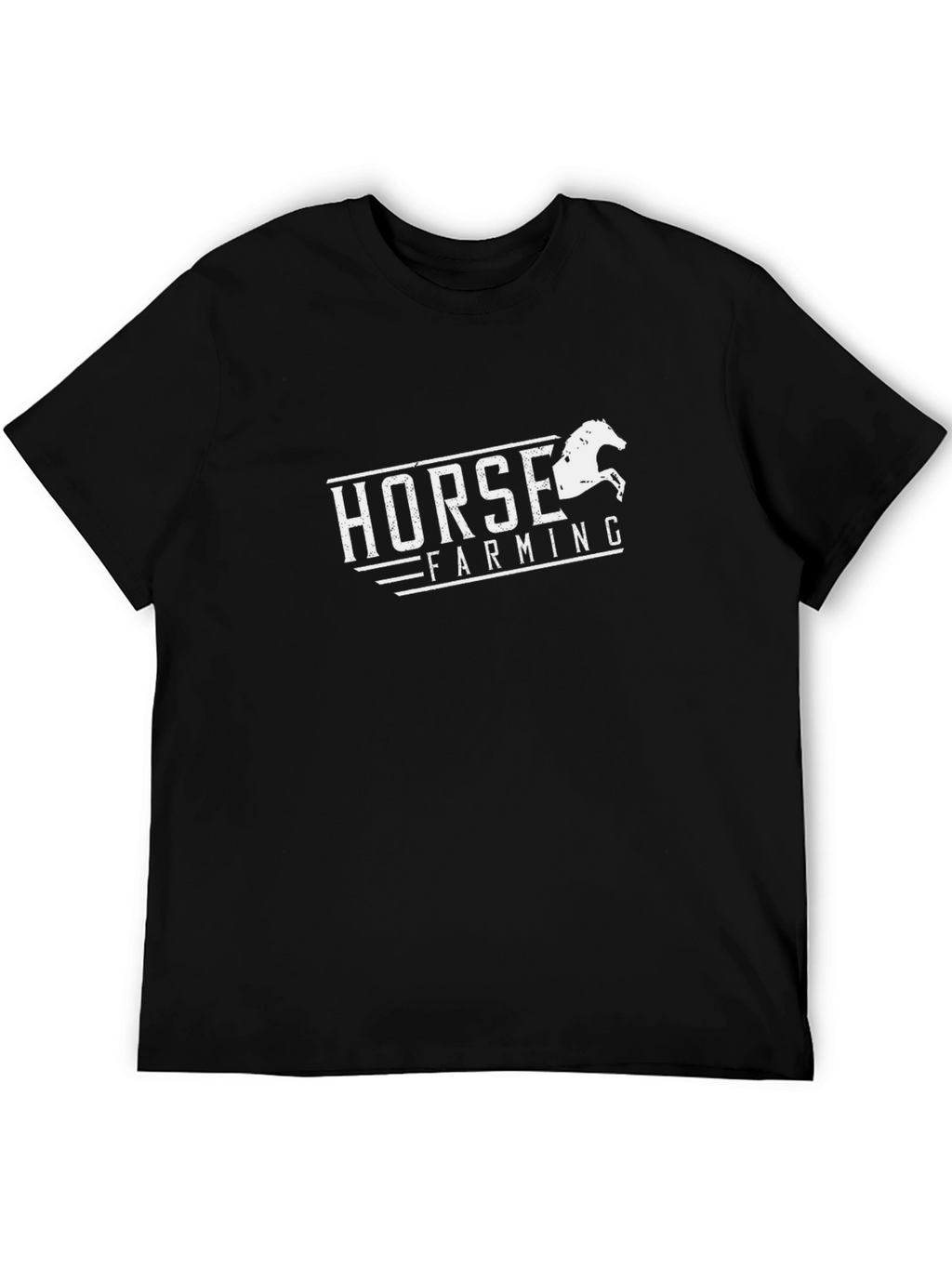 Horse Farming Black T-Shirt