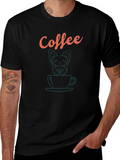 Coffee & Dog T-Shirt - Cute Pet Lover Tee