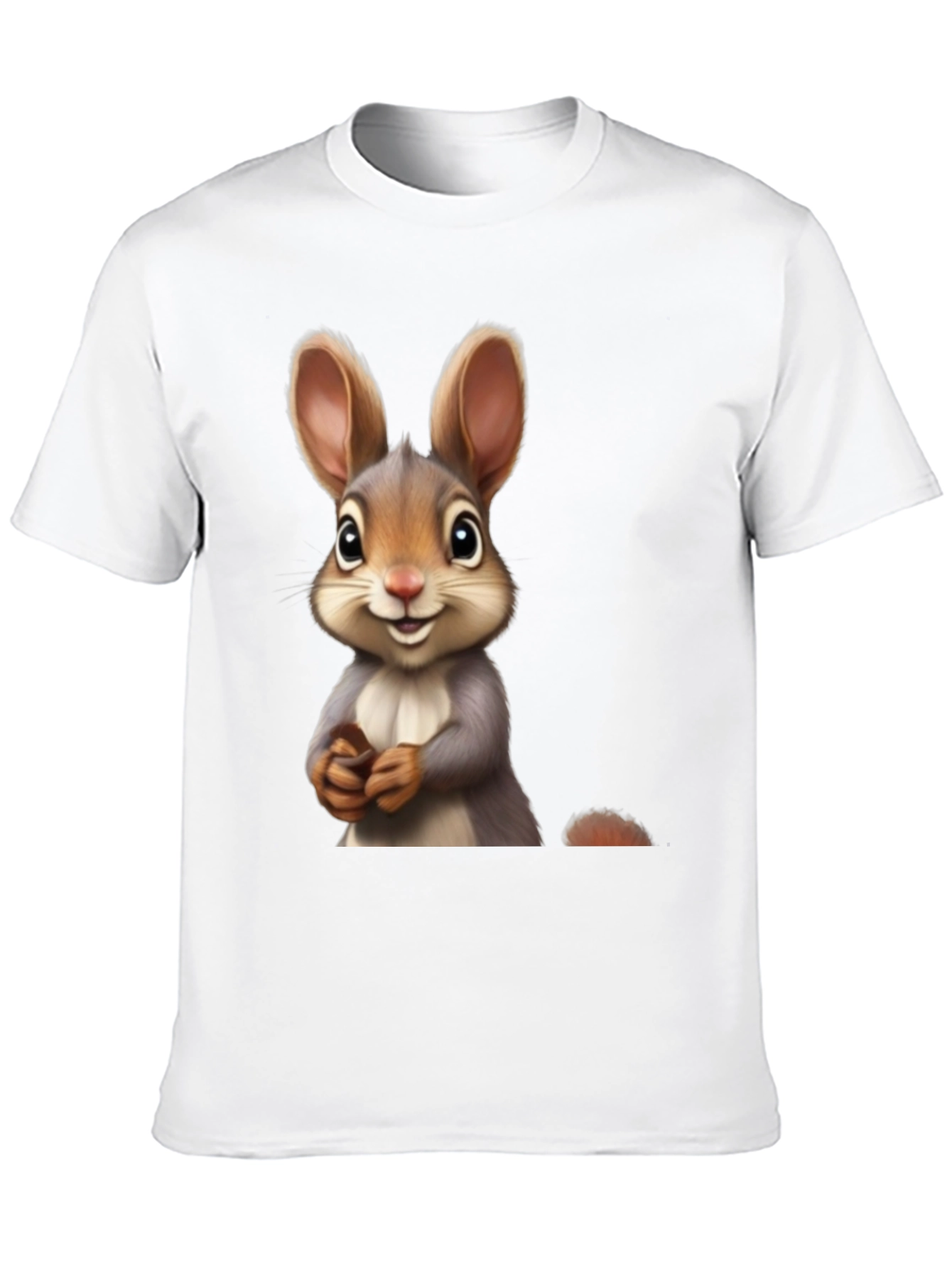 Cute Bunny Graphic Black T-Shirt