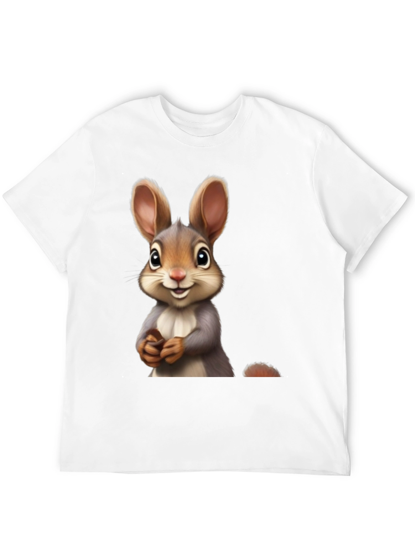 Cute Bunny Graphic Black T-Shirt