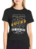 When Work Sucks Go Hiking Graphic T-Shirt