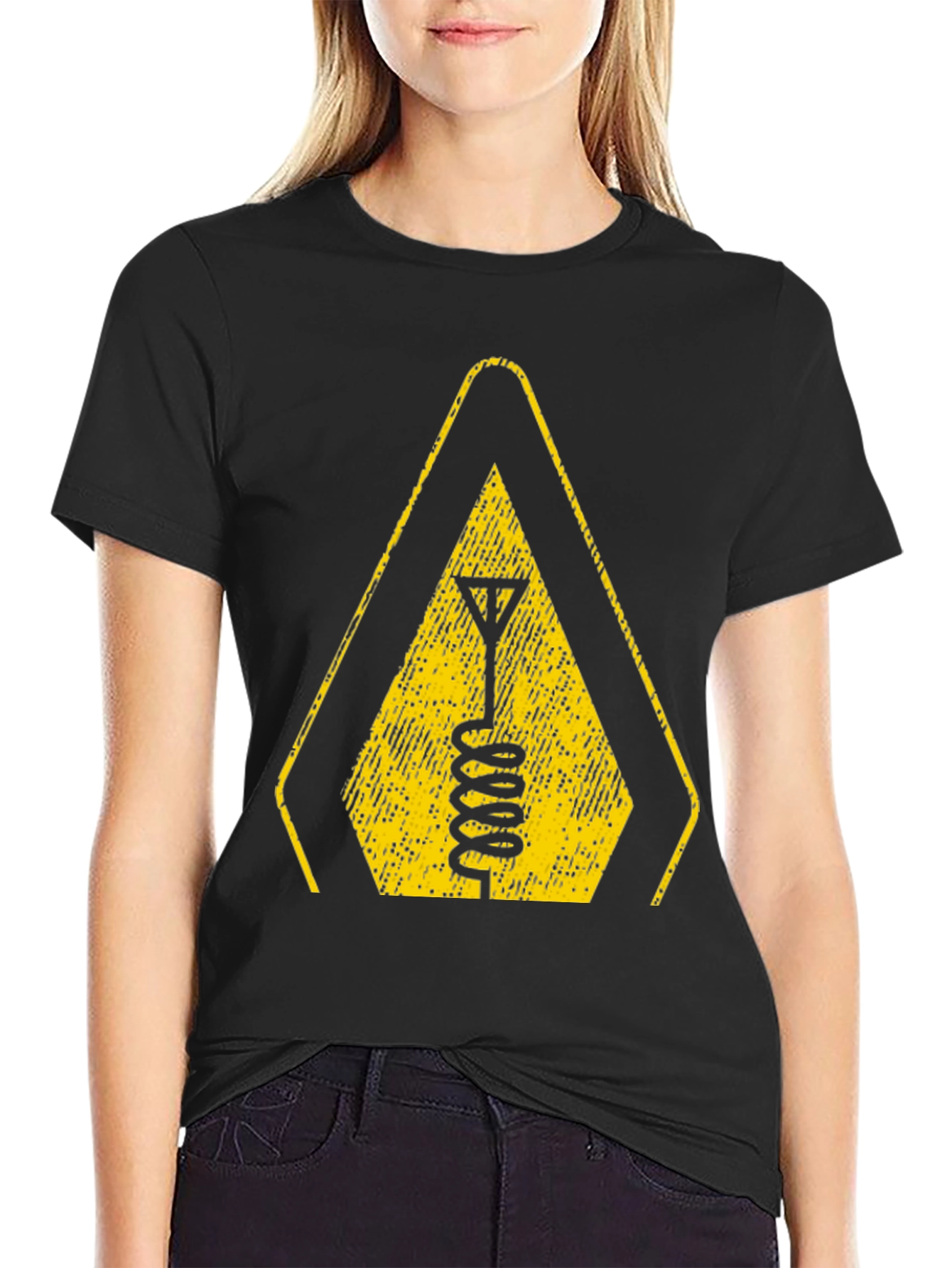 Warning Antenna T-Shirt - Black Tee