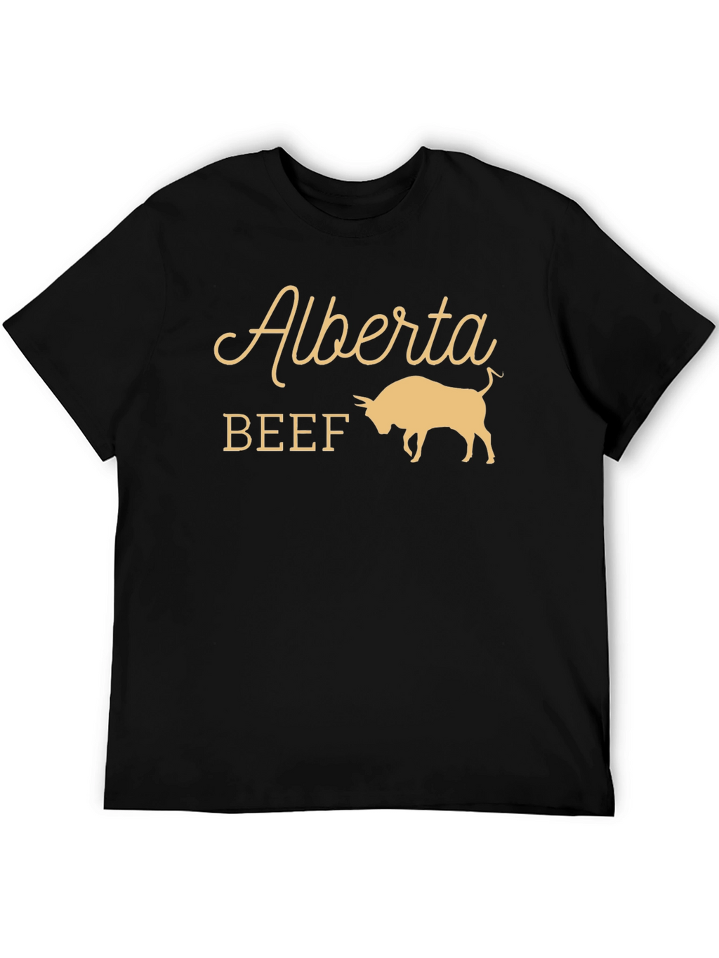 Alberta Beef Graphic Tee - Black Cotton T-Shirt