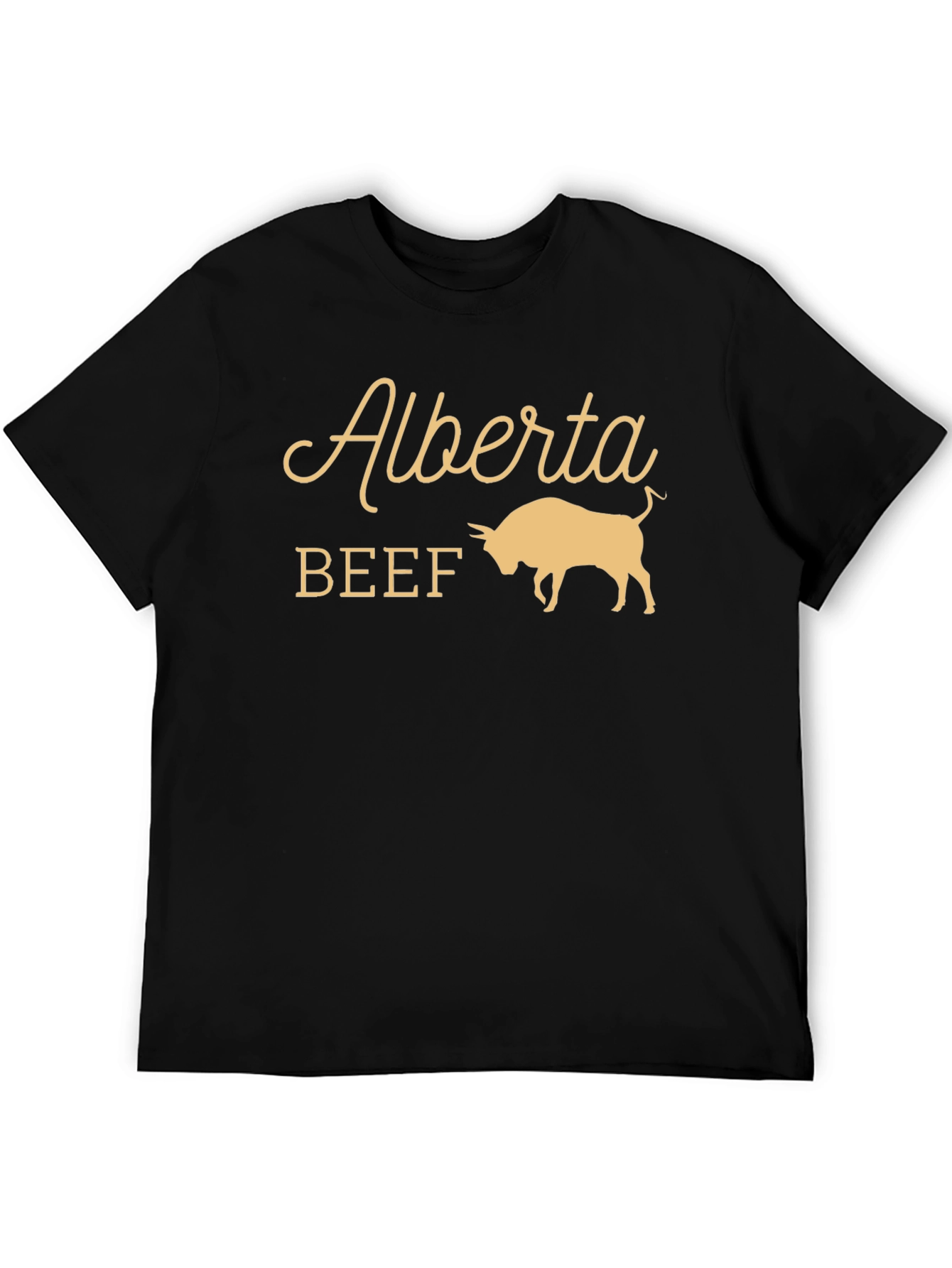 Alberta Beef Graphic Tee - Black Cotton T-Shirt