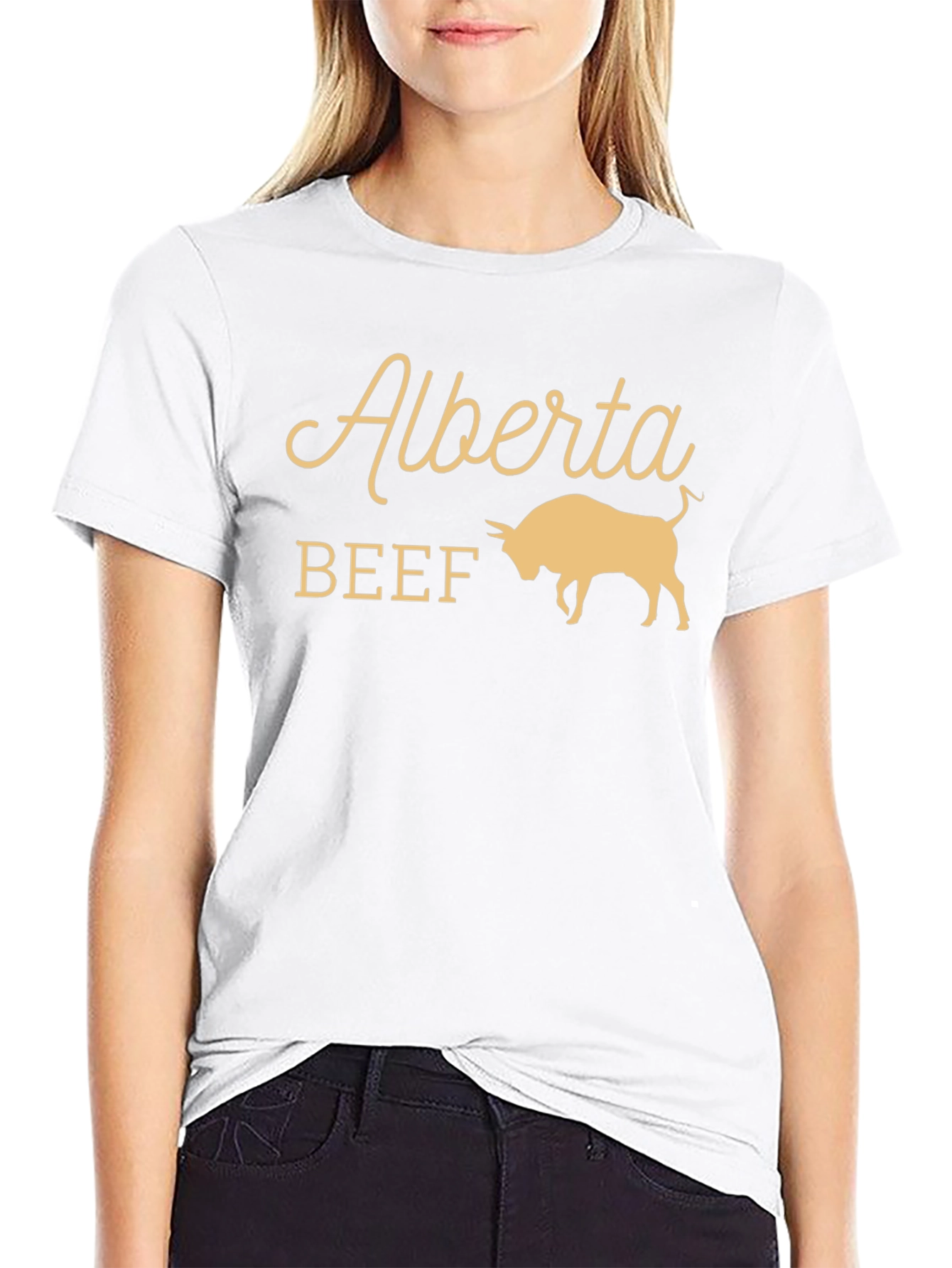 Alberta Beef Graphic Tee - Black Cotton T-Shirt