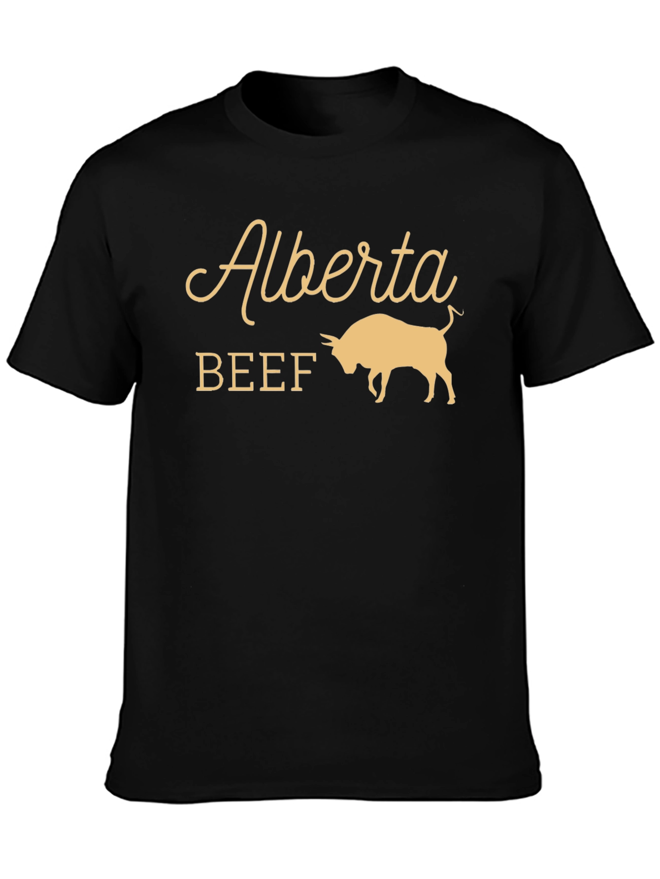 Alberta Beef Graphic Tee - Black Cotton T-Shirt