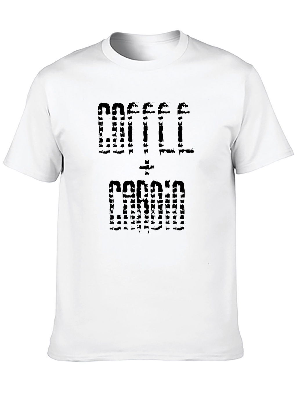 Coffee + Cardio Black Graphic T-Shirt