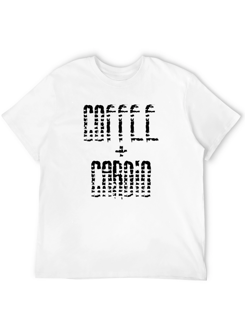 Coffee + Cardio Black Graphic T-Shirt