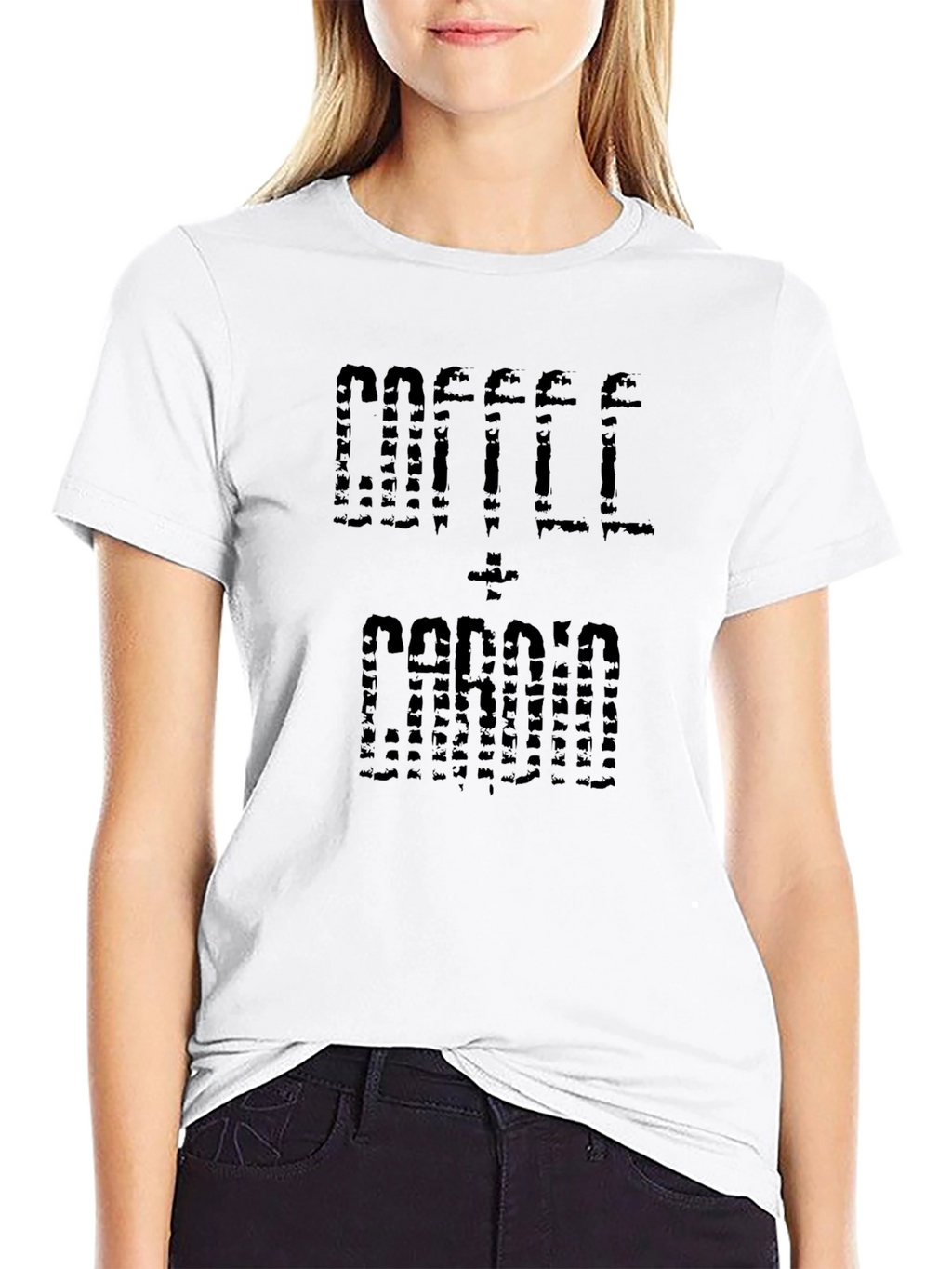 Coffee + Cardio Black Graphic T-Shirt