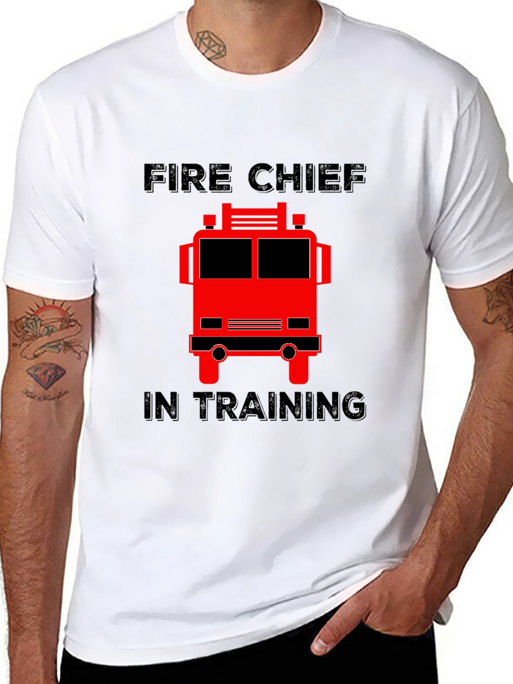 Fire Chief In Training T-Shirt Firetruck Graphic Tee