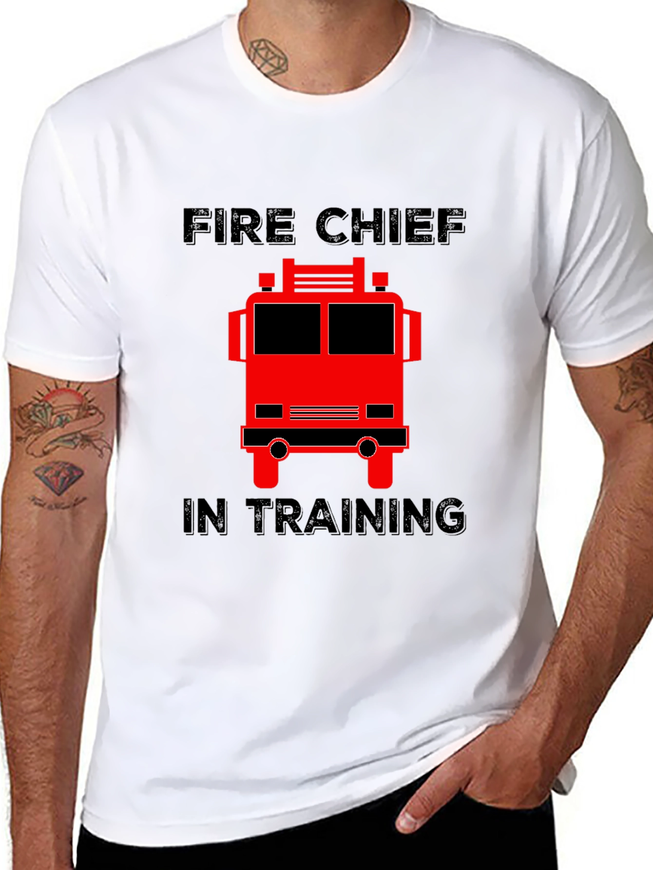 Fire Chief In Training T-Shirt Firetruck Graphic Tee