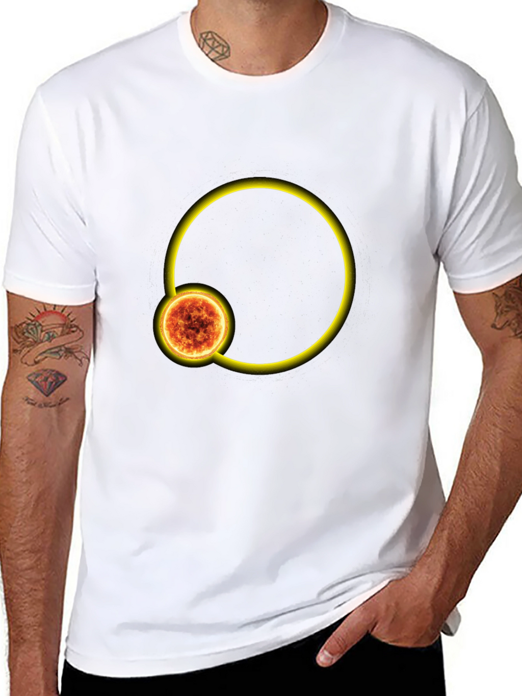 Solar Eclipse Graphic T-Shirt - Black