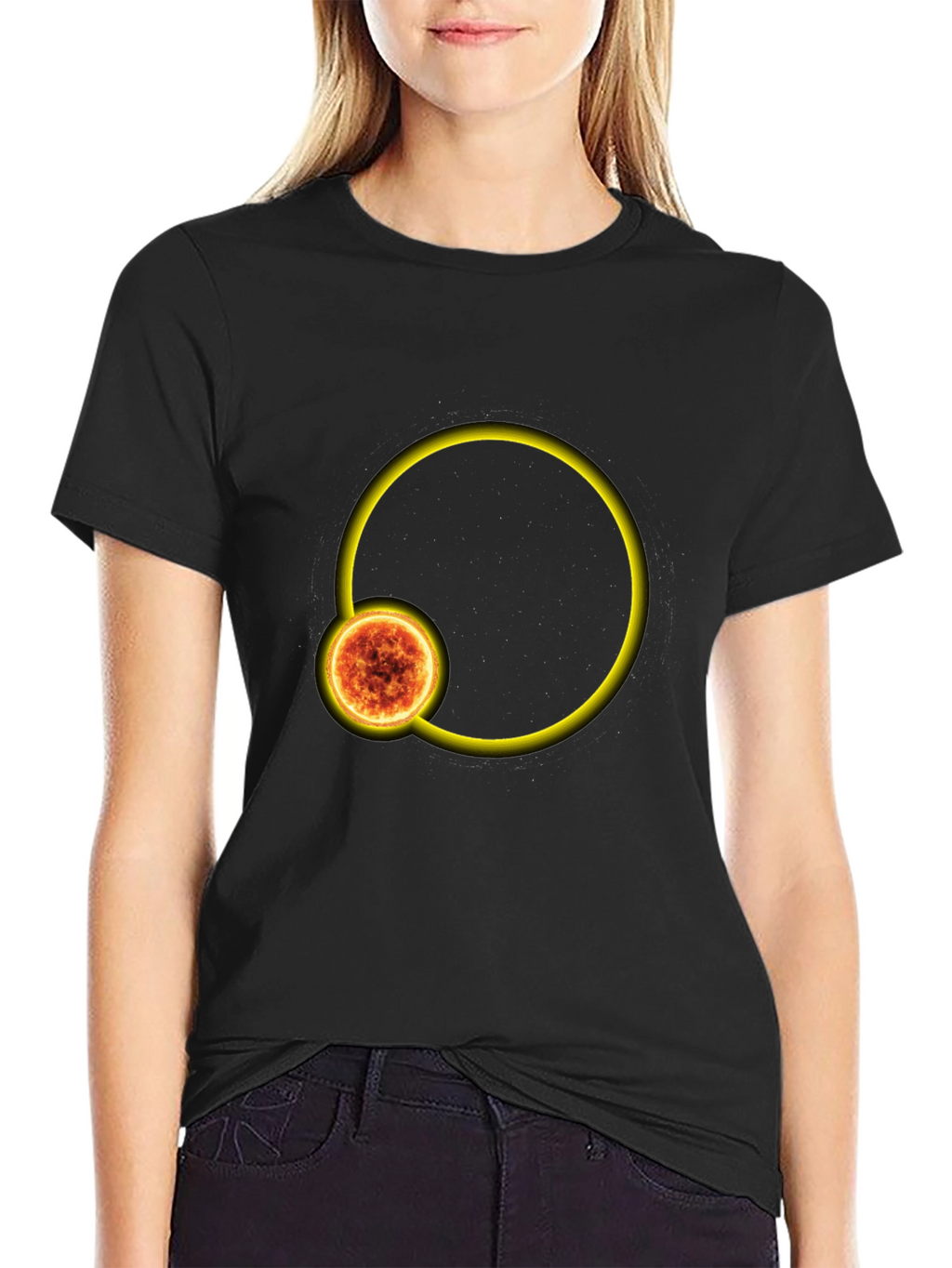 Solar Eclipse Graphic T-Shirt - Black