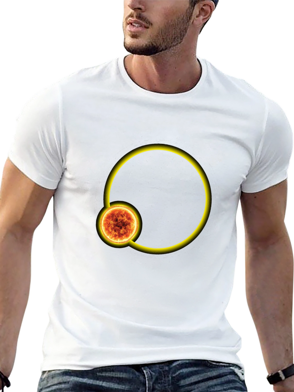 Solar Eclipse Graphic T-Shirt - Black