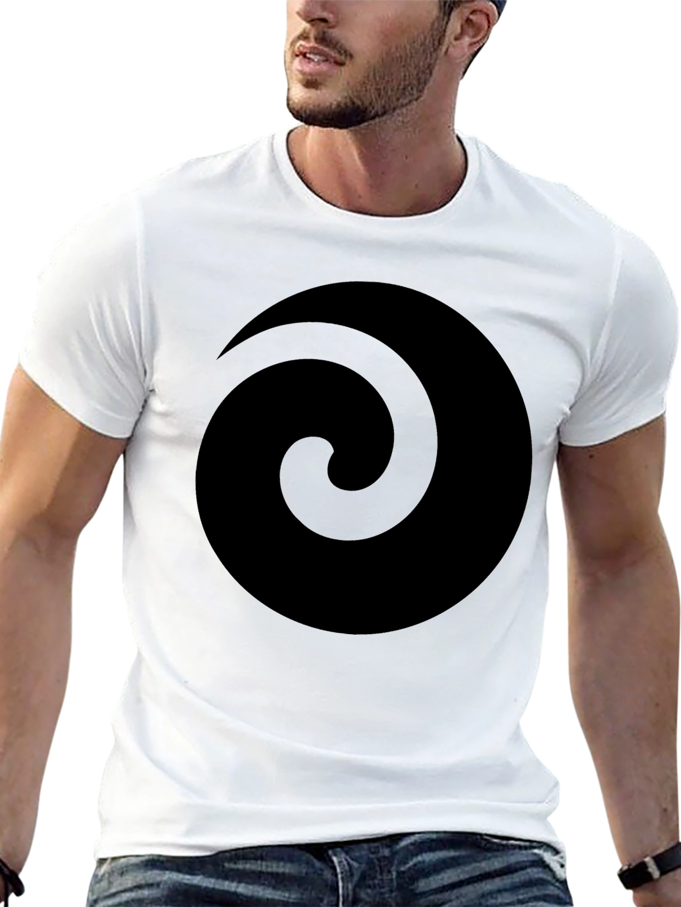 Spiral Graphic Black T-Shirt