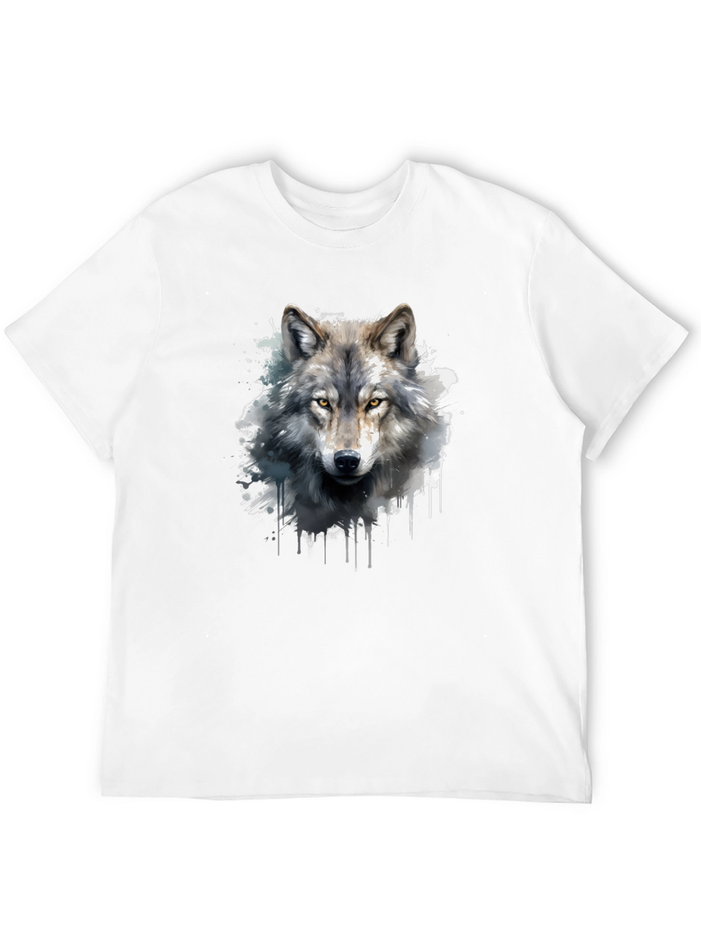 Wolf Graphic Print Black T-Shirt