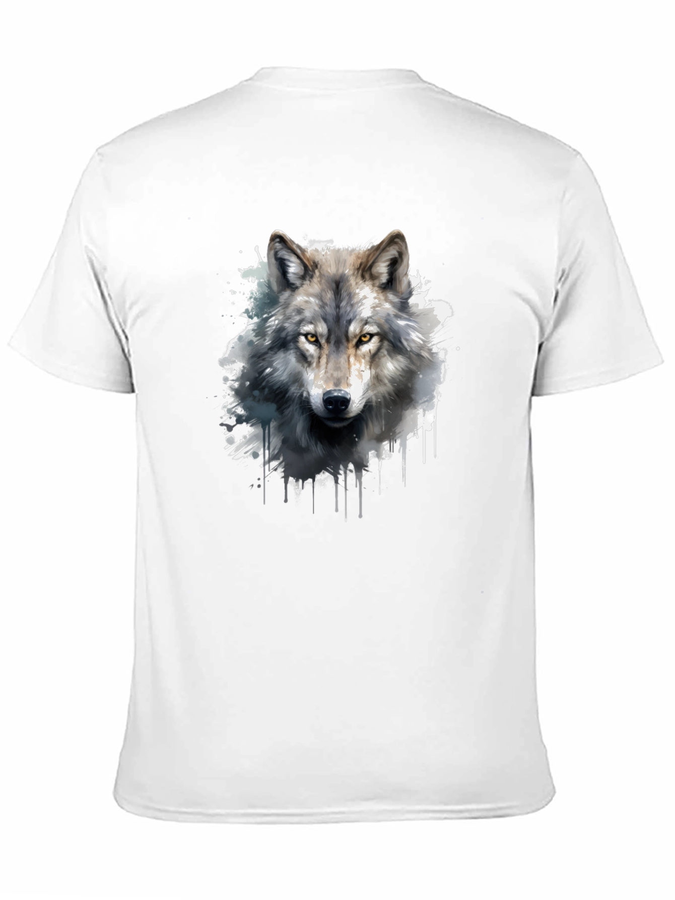 Wolf Graphic Print Black T-Shirt