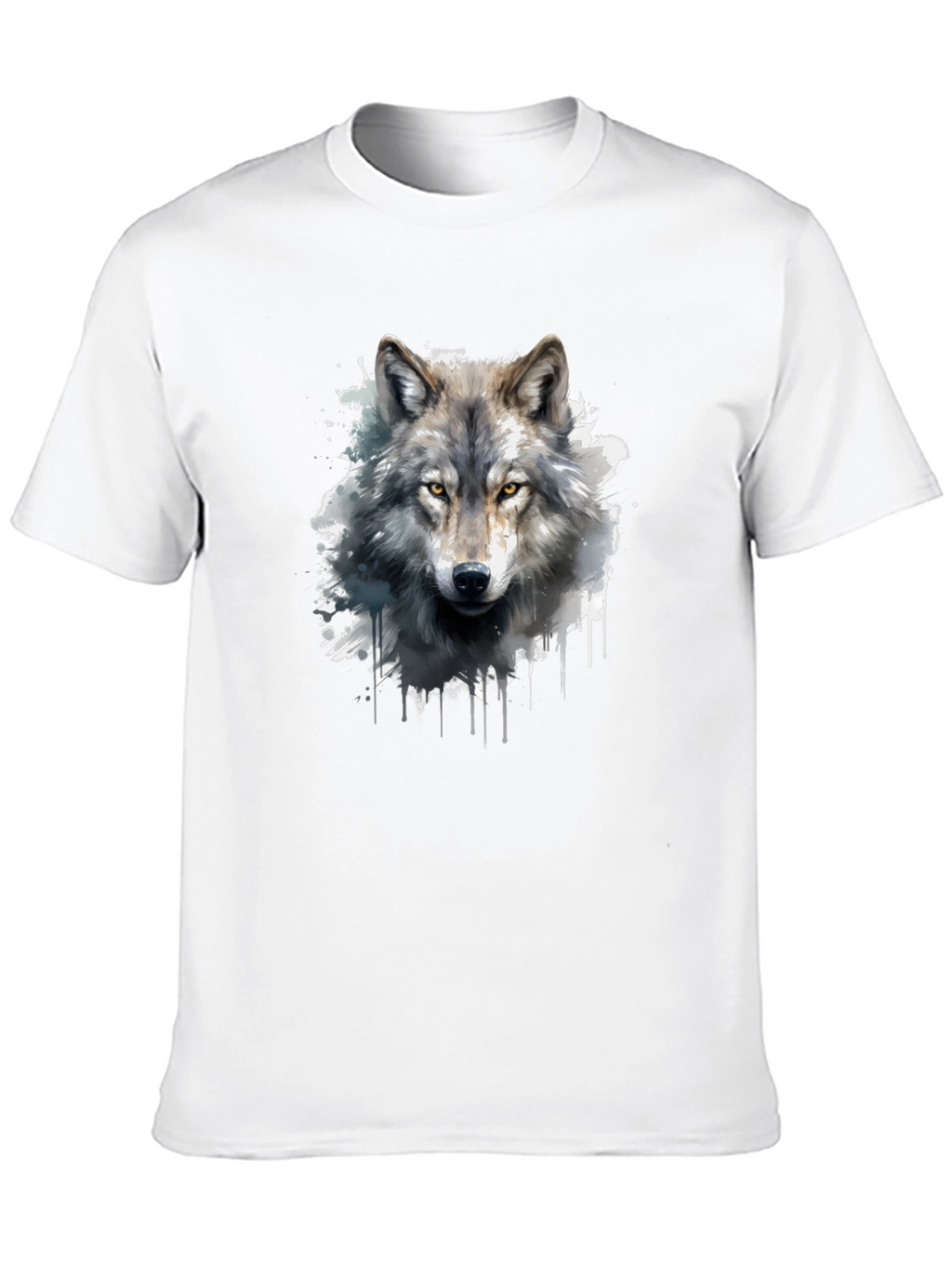 Wolf Graphic Print Black T-Shirt