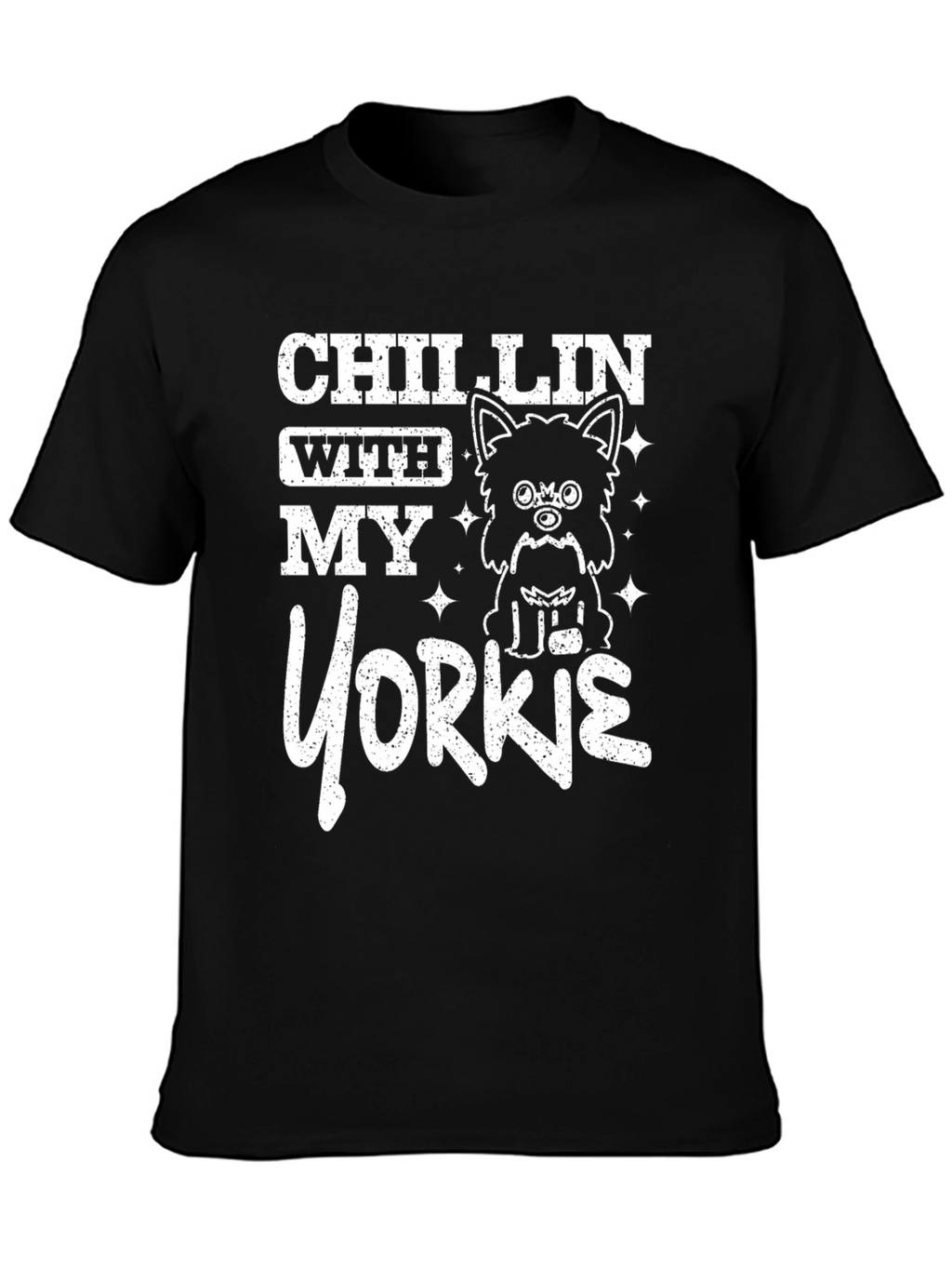 Chillin With My Yorkie Graphic Tee