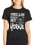 Chillin With My Yorkie Graphic Tee