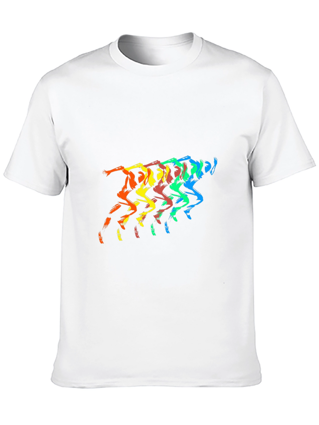 Rainbow Runner Black T-Shirt - Mens