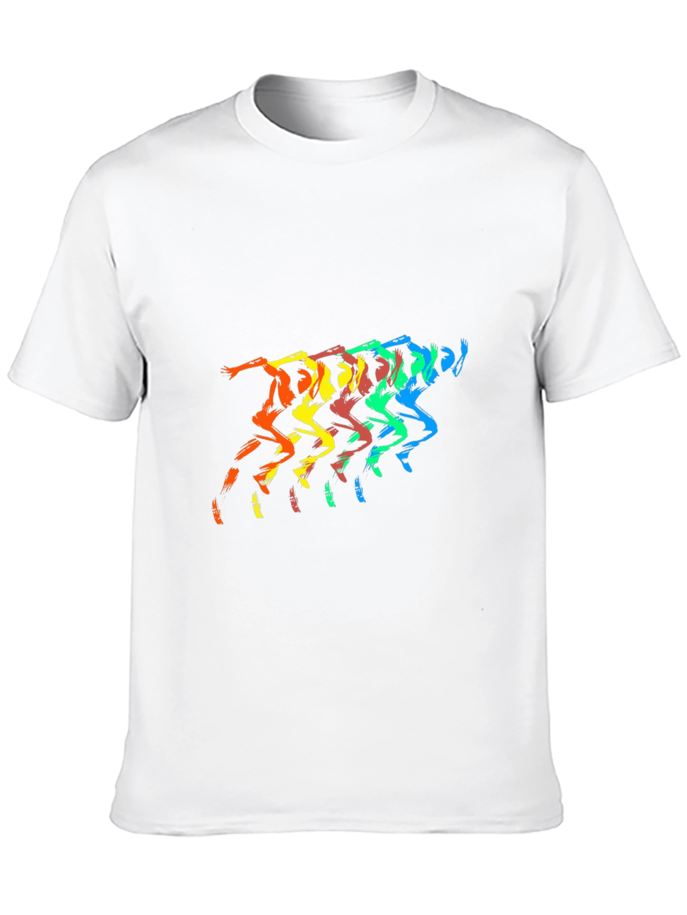 Rainbow Runner Black T-Shirt - Mens