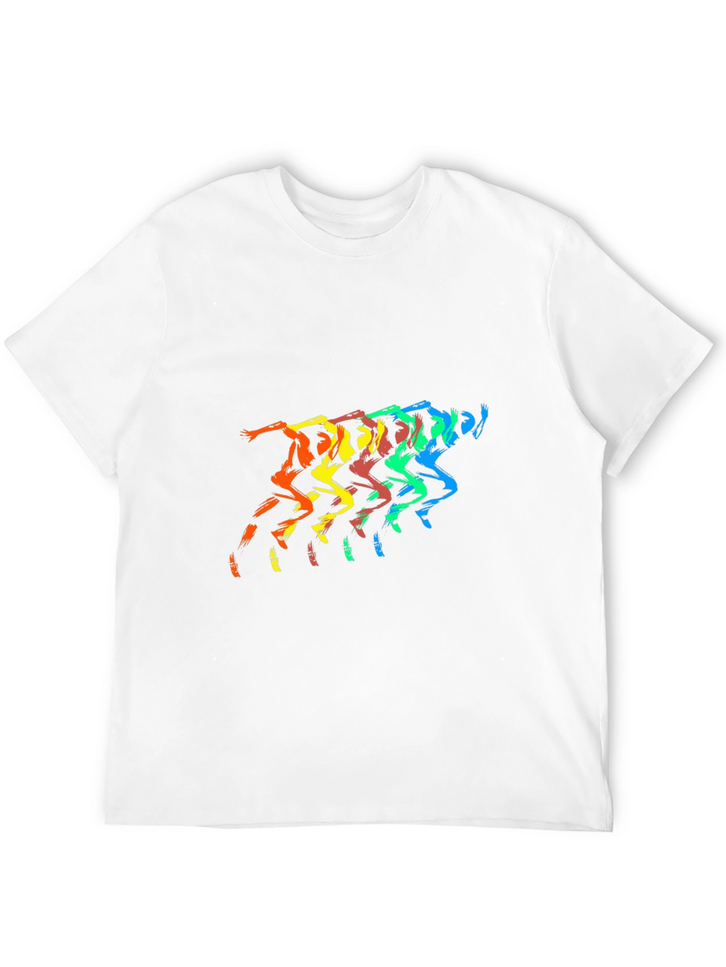 Rainbow Runner Black T-Shirt - Mens