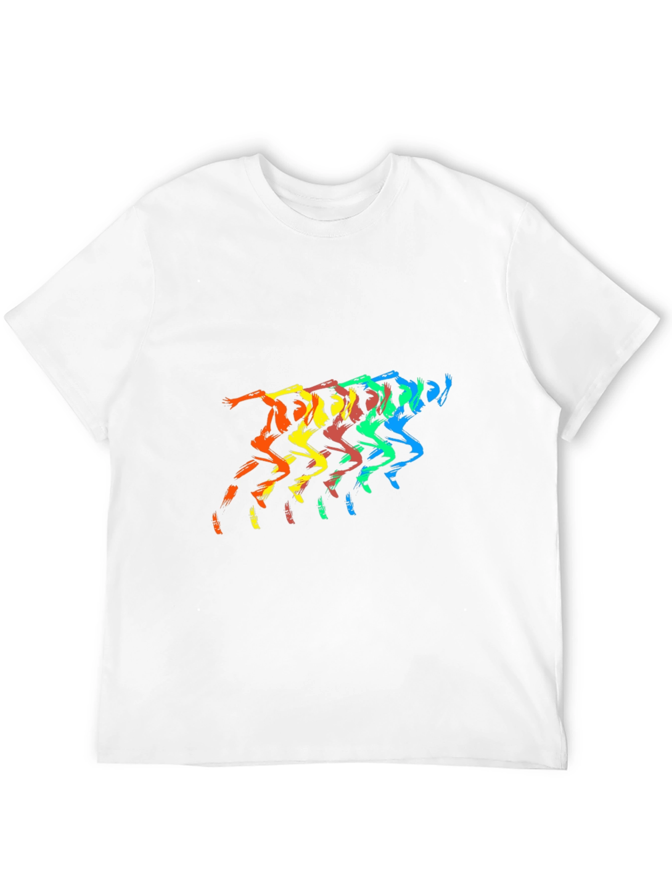 Rainbow Runner Black T-Shirt - Mens