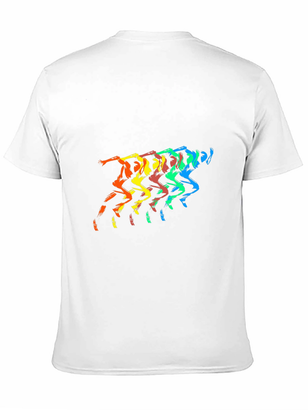 Rainbow Runner Black T-Shirt - Mens
