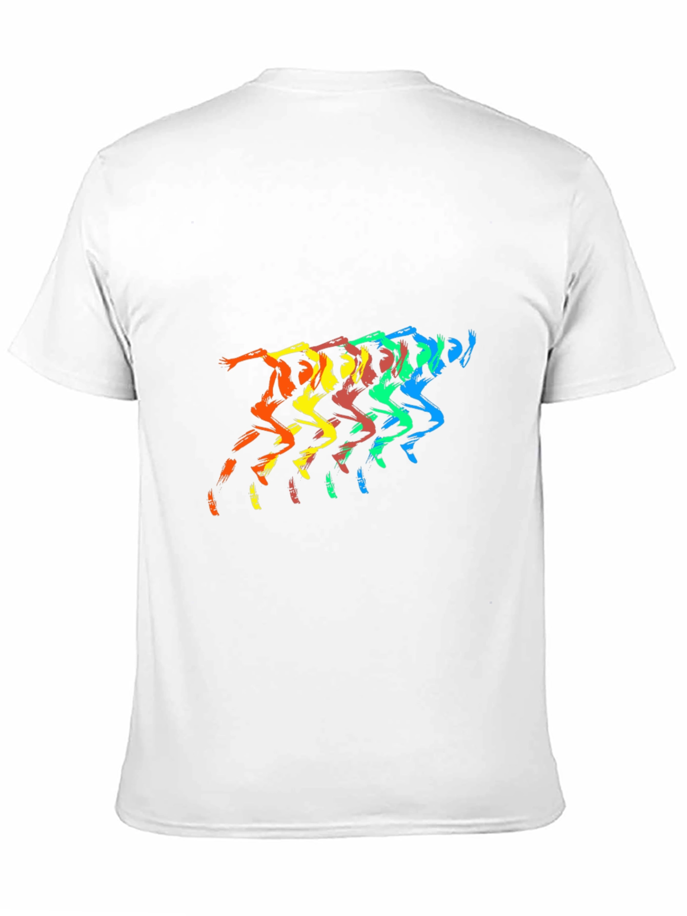 Rainbow Runner Black T-Shirt - Mens