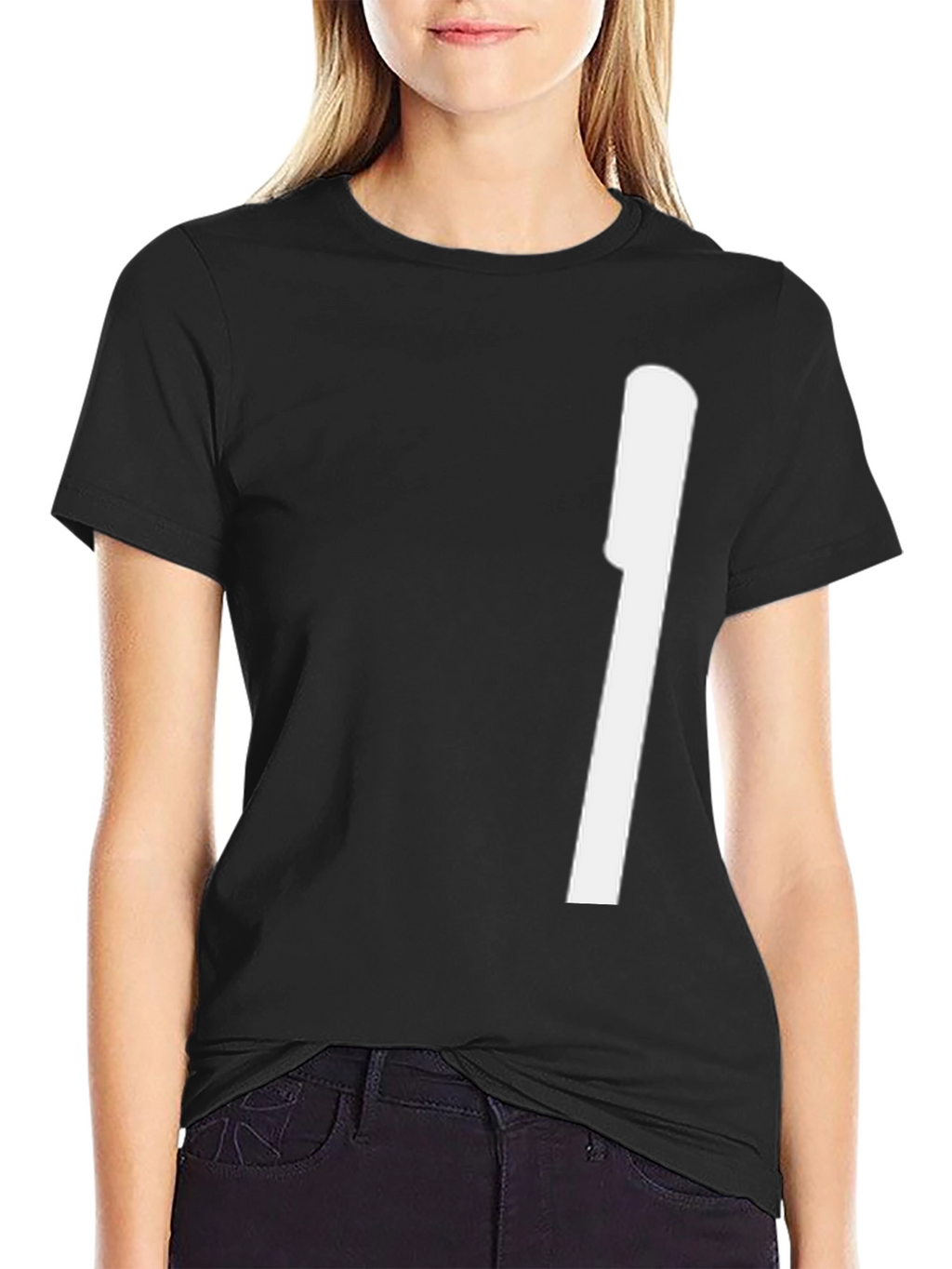 Modern Black Tee with Bold White Graphic
