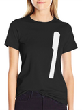Modern Black Tee with Bold White Graphic